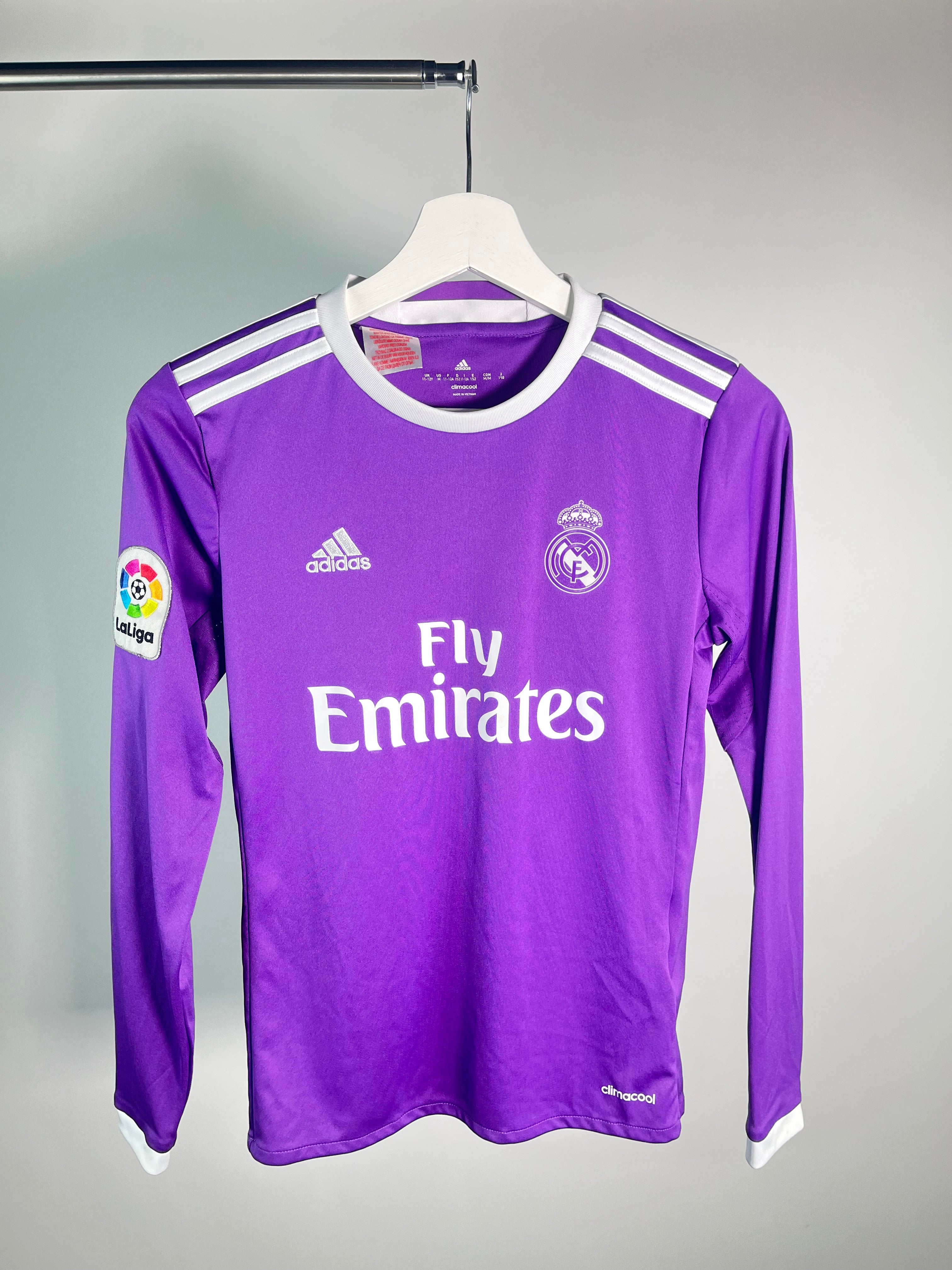 Jersey Real Madrid Visita 2016 2017 Manga Larga Crisitano Ronaldo (M Niño)