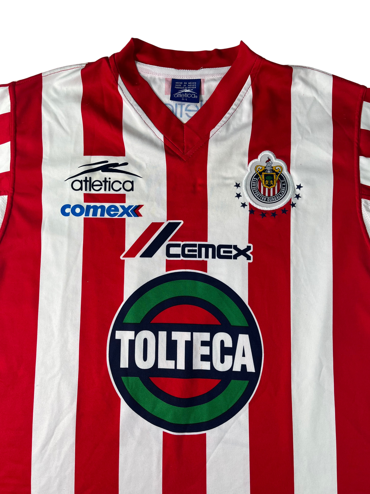 Jersey Chivas Local 2001 2002 Utilería Israel López (L)