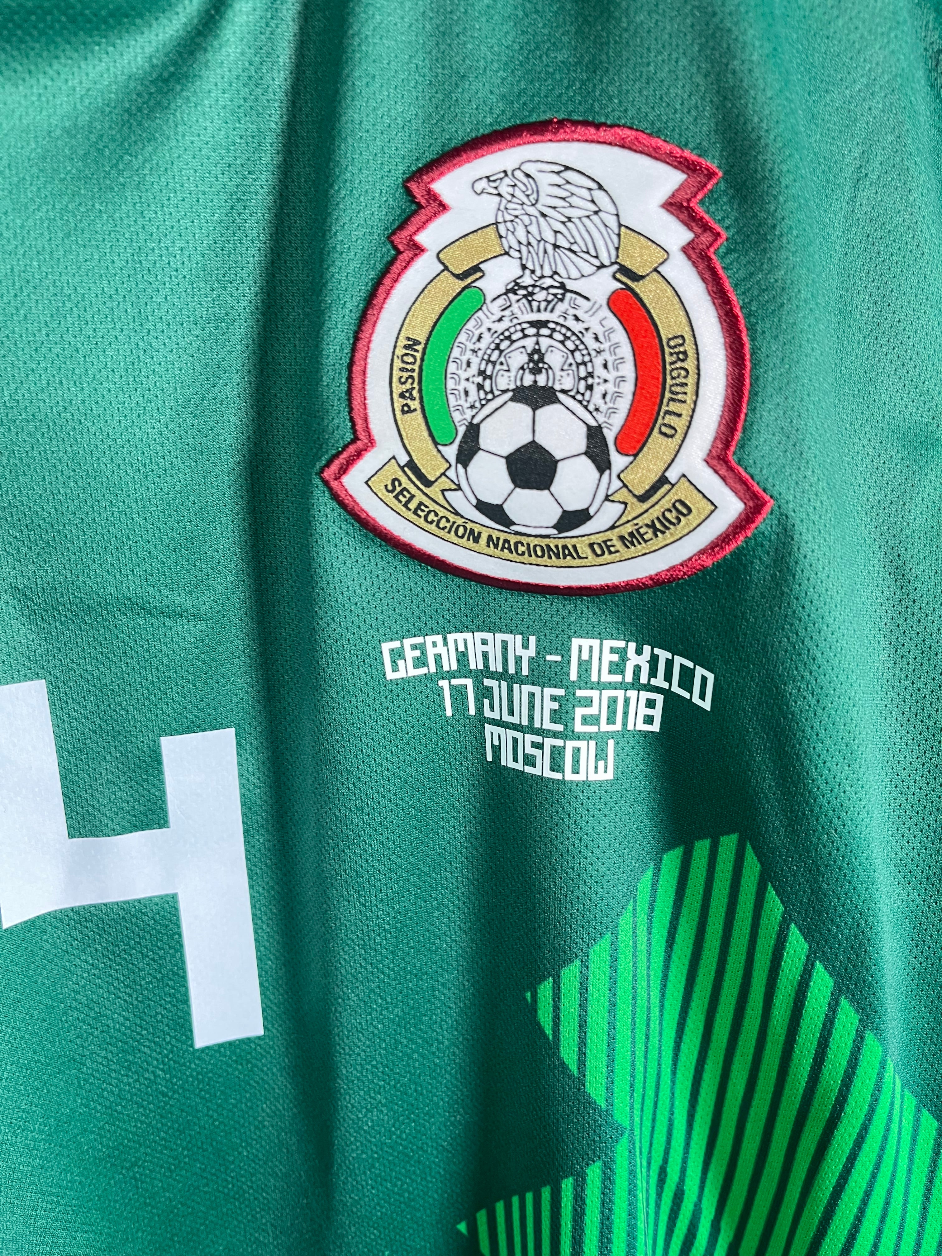 Jersey México Local 2018 2019 *Match Detail vs Alemania* Rafael Márquez (L)