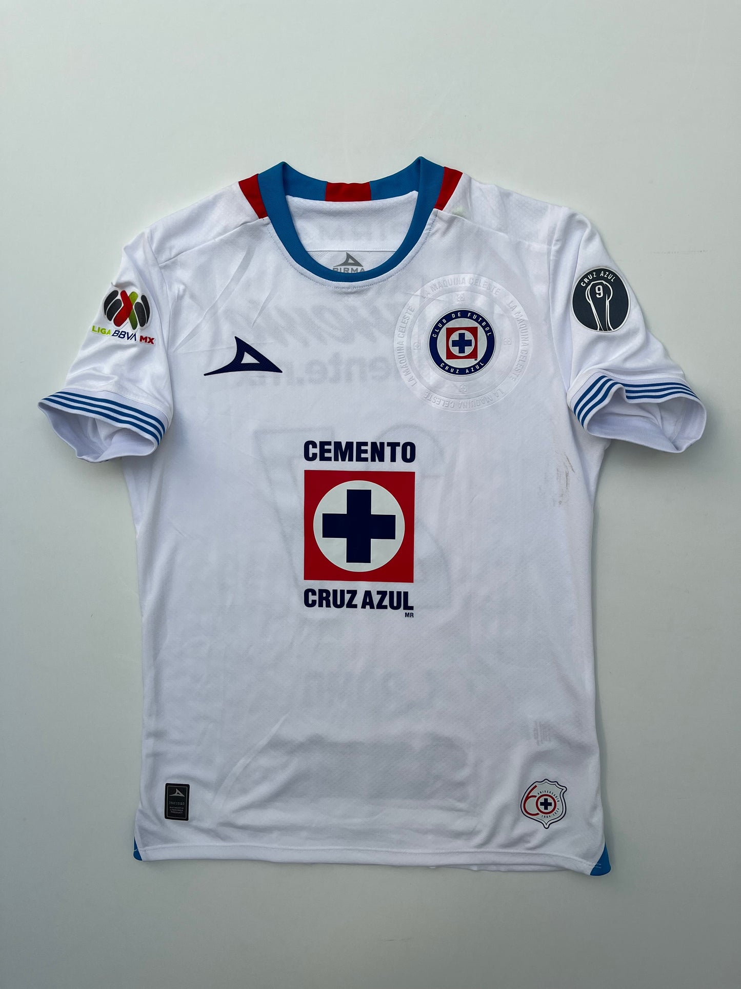 Jersey Cruz Azul Visita 2024 2025 Match Worn Luis Romo (L)