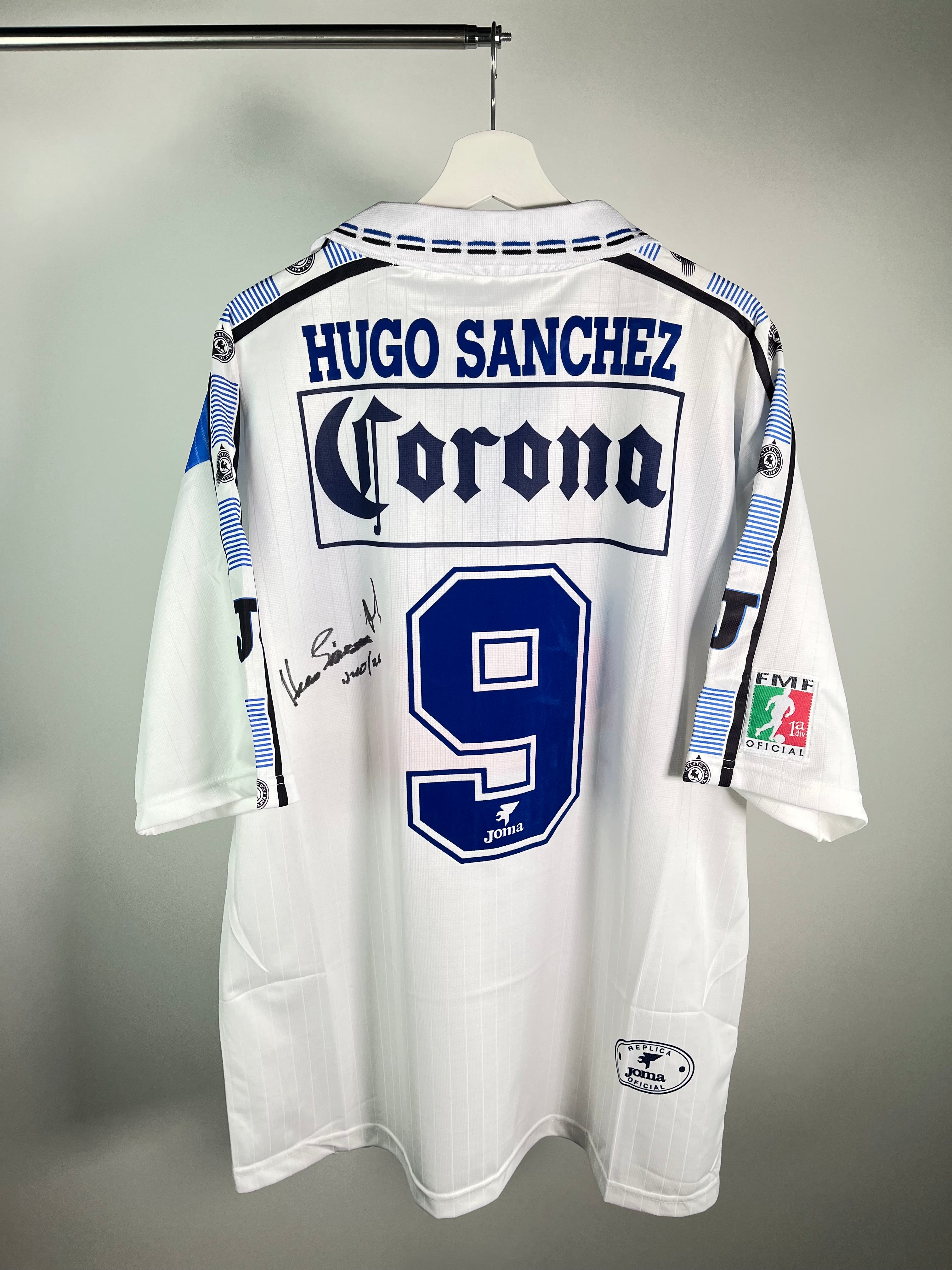 Jersey Celaya Local 1996 1997 Autografiado Por Hugo Sanchez (XL)