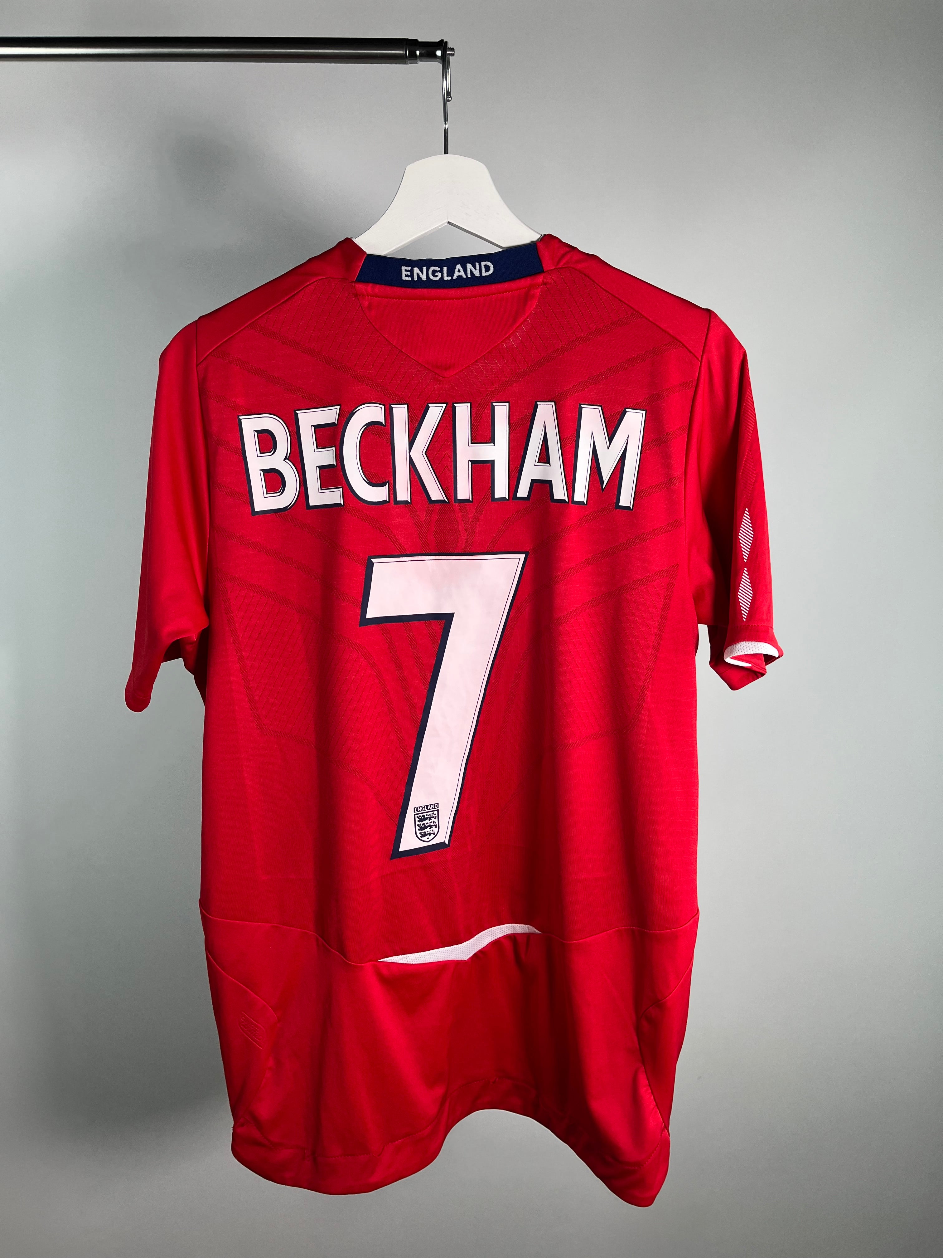 Jersey Inglaterra Visita 2008 2010 *Match Detail vs Francia* David Beckham (S)