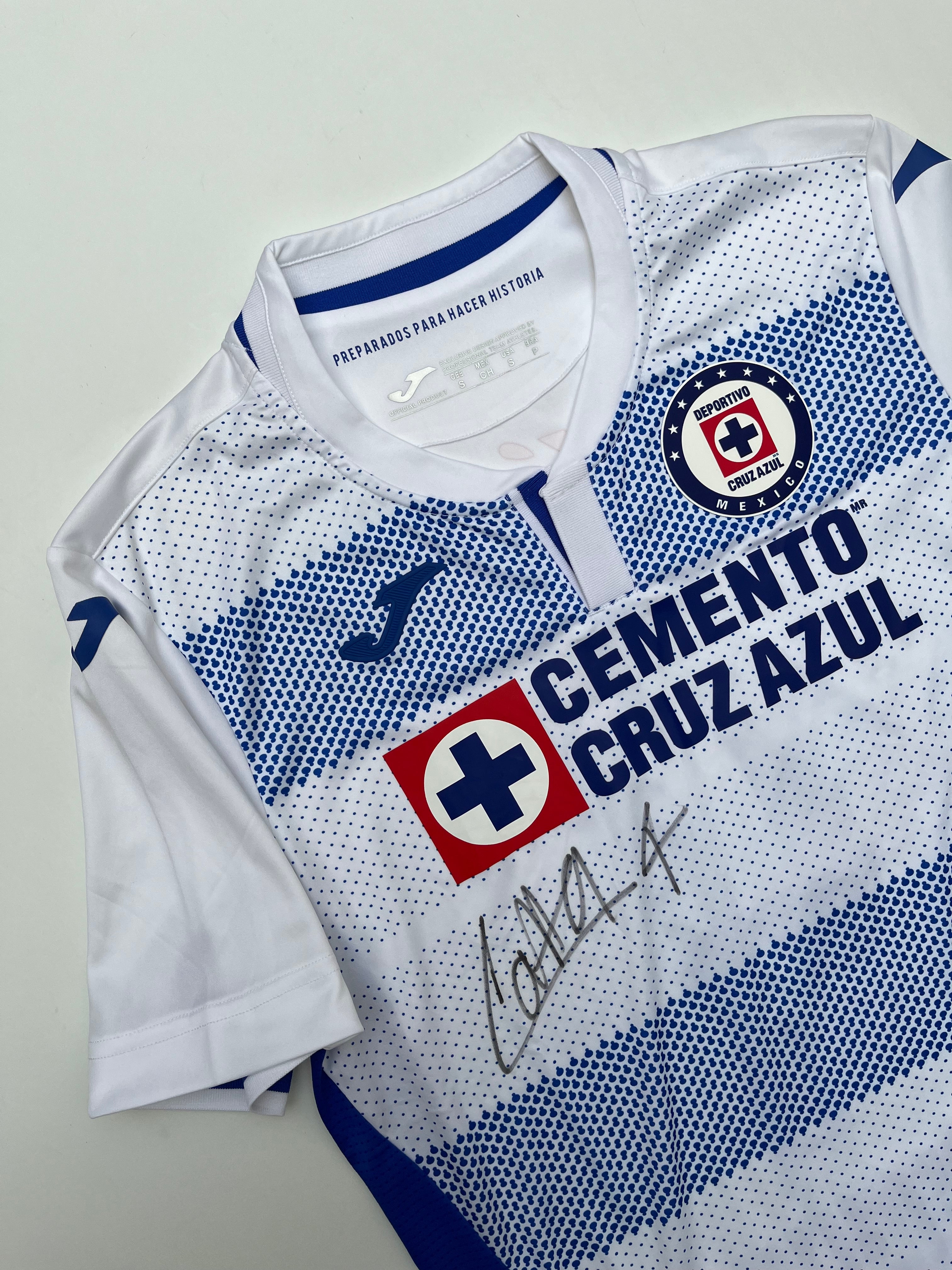 Jersey Cruz Azul Visita 2020 2021 Utilería Autografiado Julio Domínguez(S)