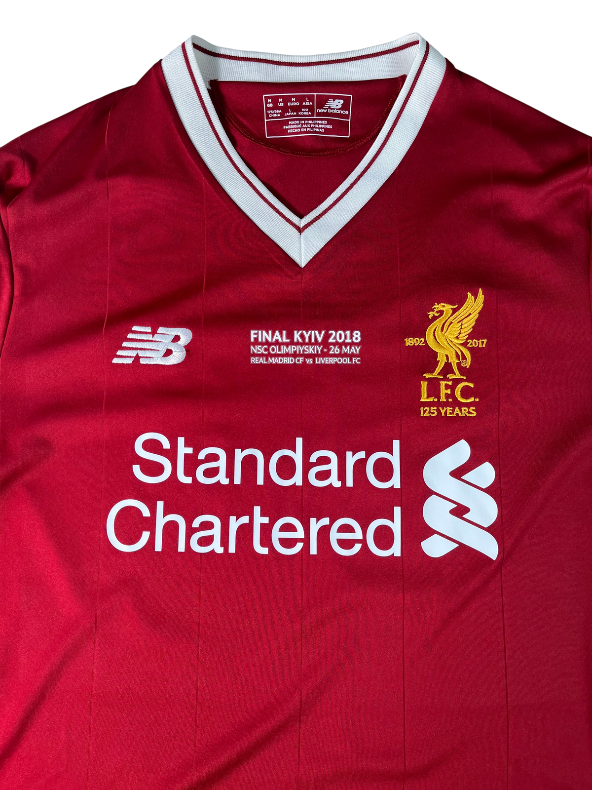 Jersey Liverpool Local 2018 2019 Manga Larga *Match Detail vs Real Madrid* Mohamed Salah (M)