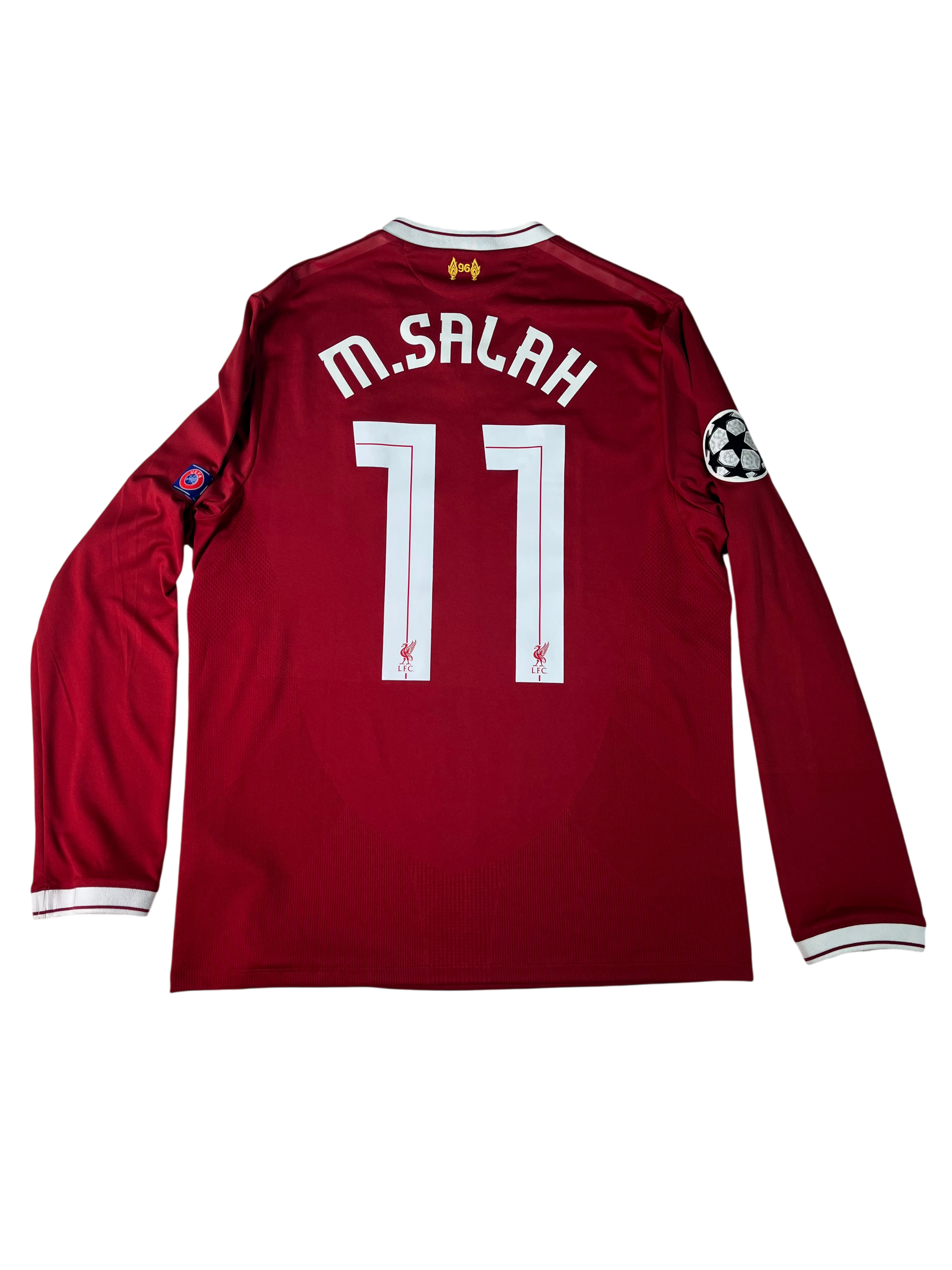Jersey Liverpool Local 2018 2019 Manga Larga *Match Detail vs Real Madrid* Mohamed Salah (M)