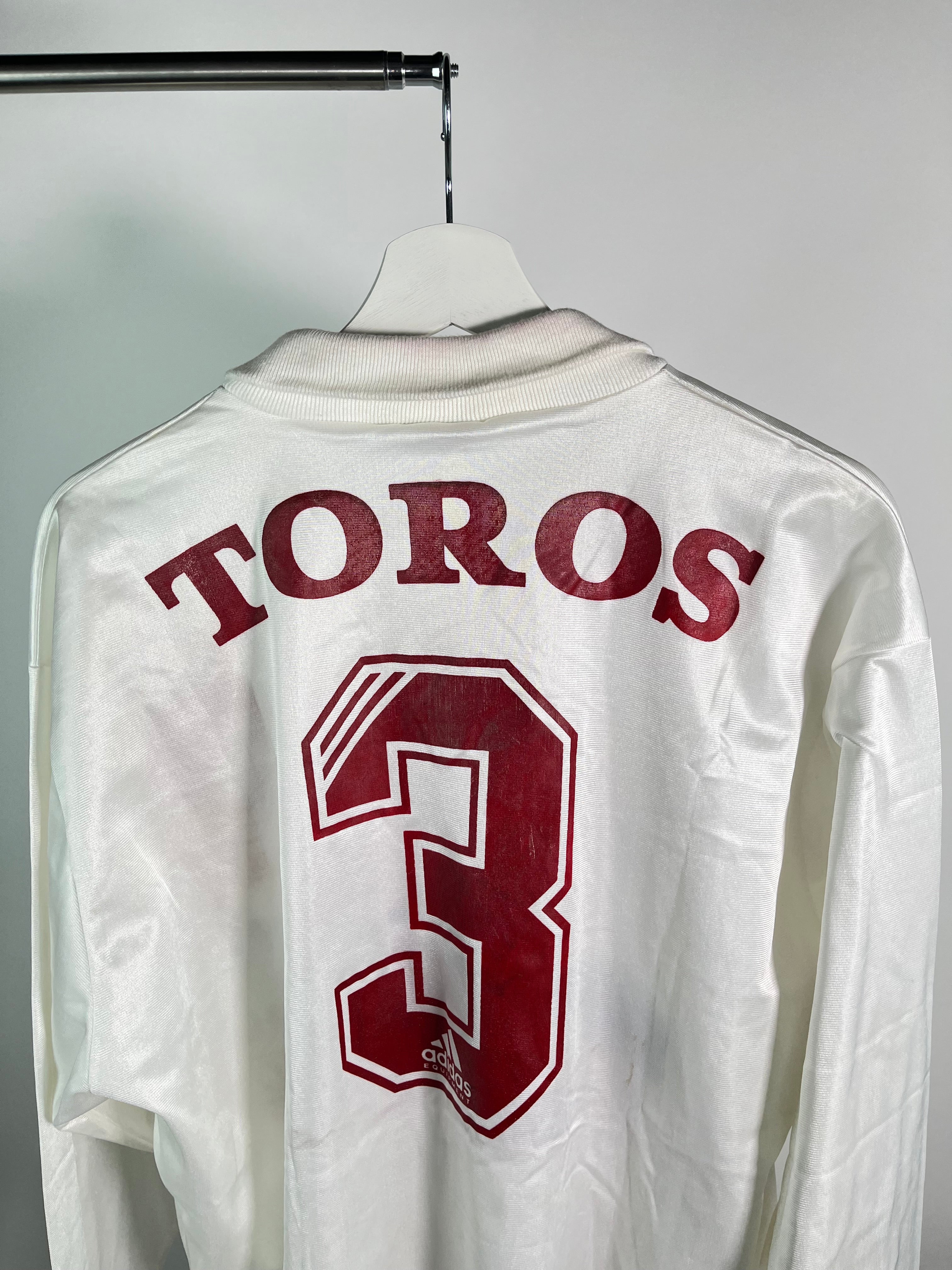 Jersey Toros Hidalgo Visita 1993 1994 Match Worn Manga Larga Eduardo Berizzo (L)