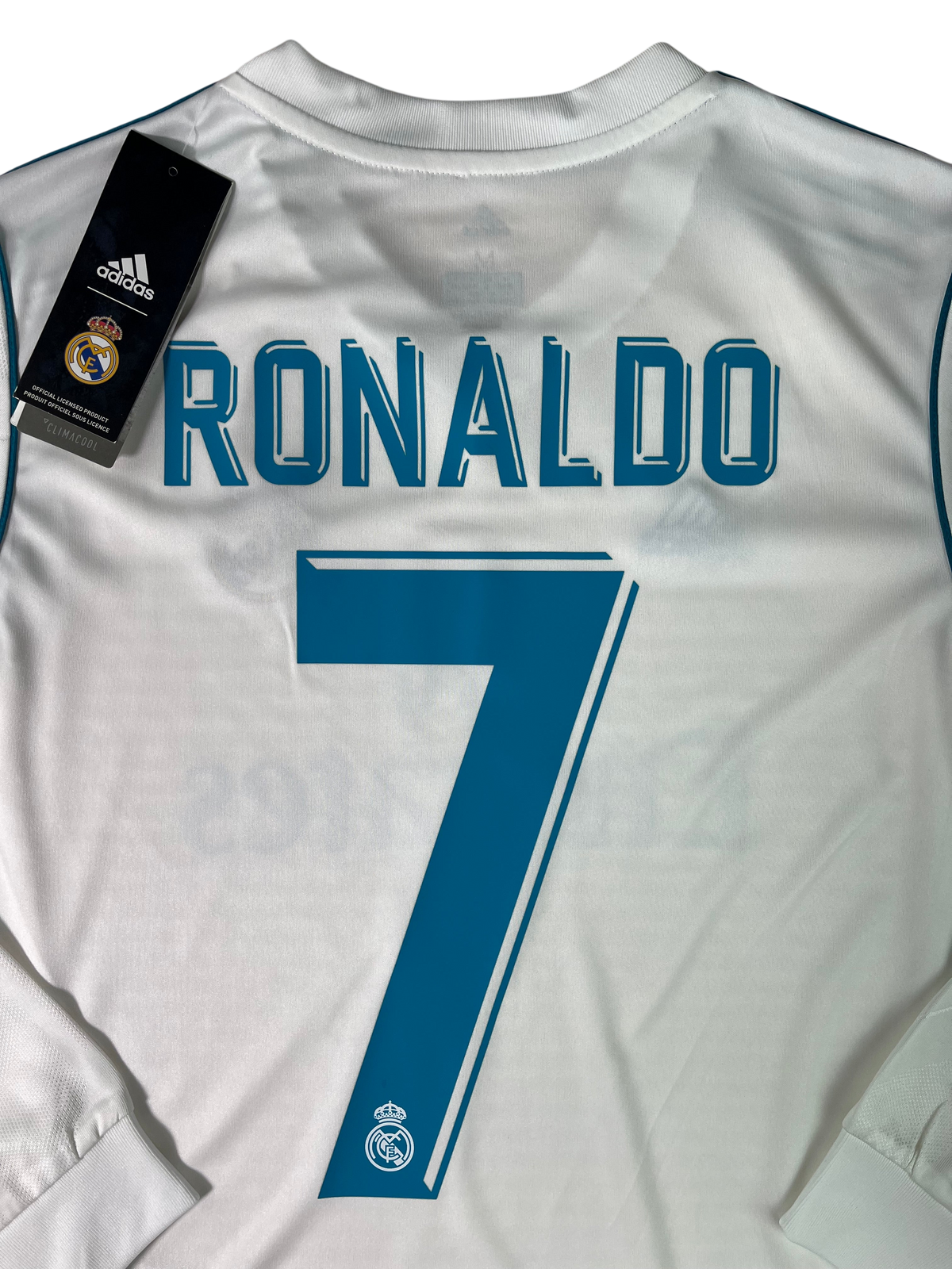 Jersey Real Madrid Local 2017 2018 Manga Larga Cristiano Ronaldo (Múltiples Tallas Niño)