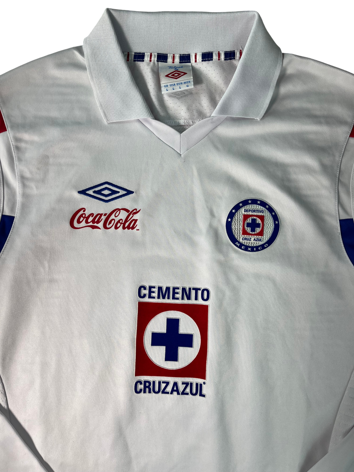 Jersey Cruz Azul Visita 2011 2012 Manga Larga Autografiada Christian "Chaco" Giménez (L)