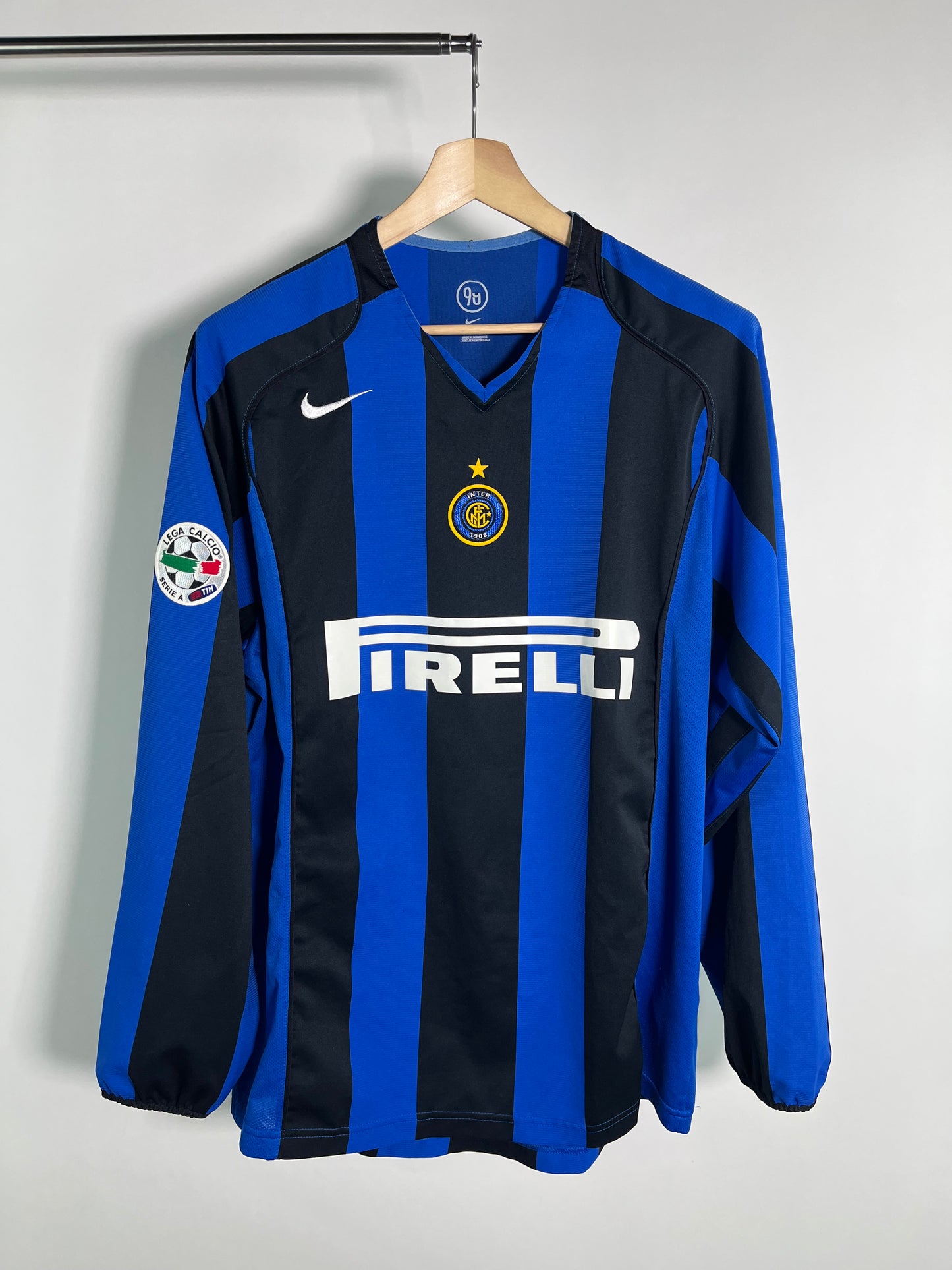 Jersey Inter de Milan Local 2004 2005 Manga Larga Álvaro “Chino”Recoba (L)