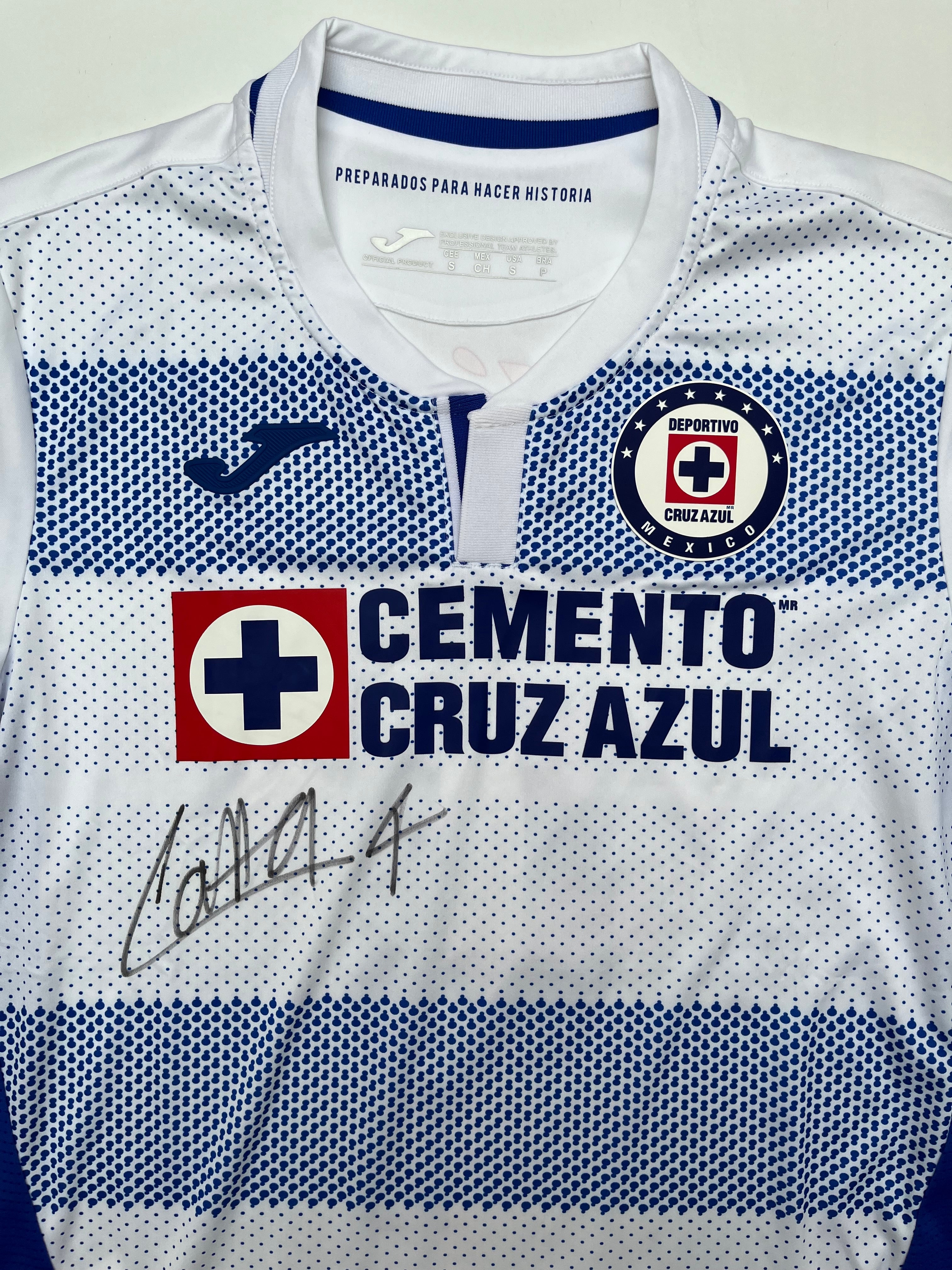 Jersey Cruz Azul Visita 2020 2021 Utilería Autografiado Julio Domínguez(S)