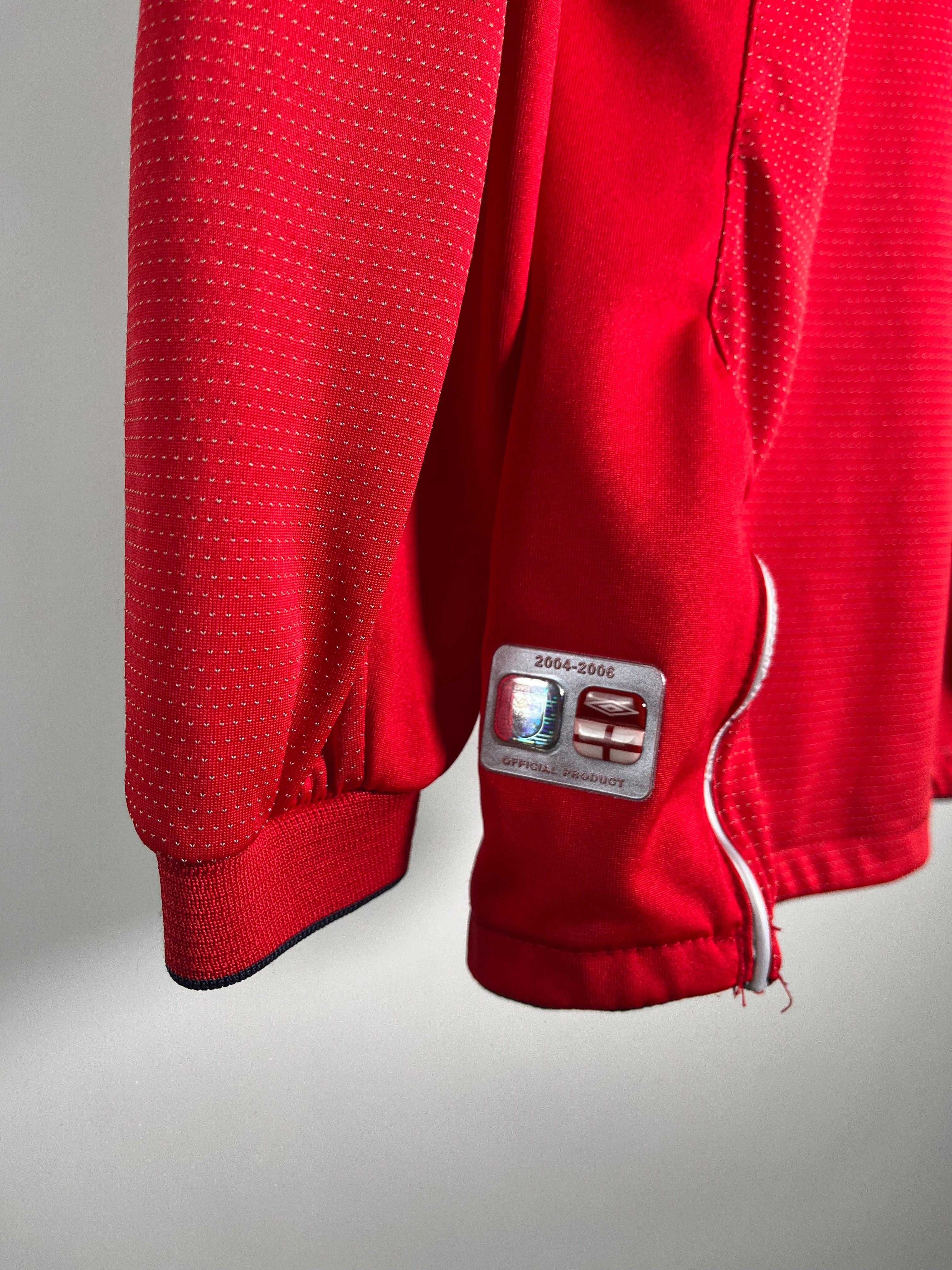 Jersey Inglaterra Visita 2004 2006 Manga Larga David Beckham (S)