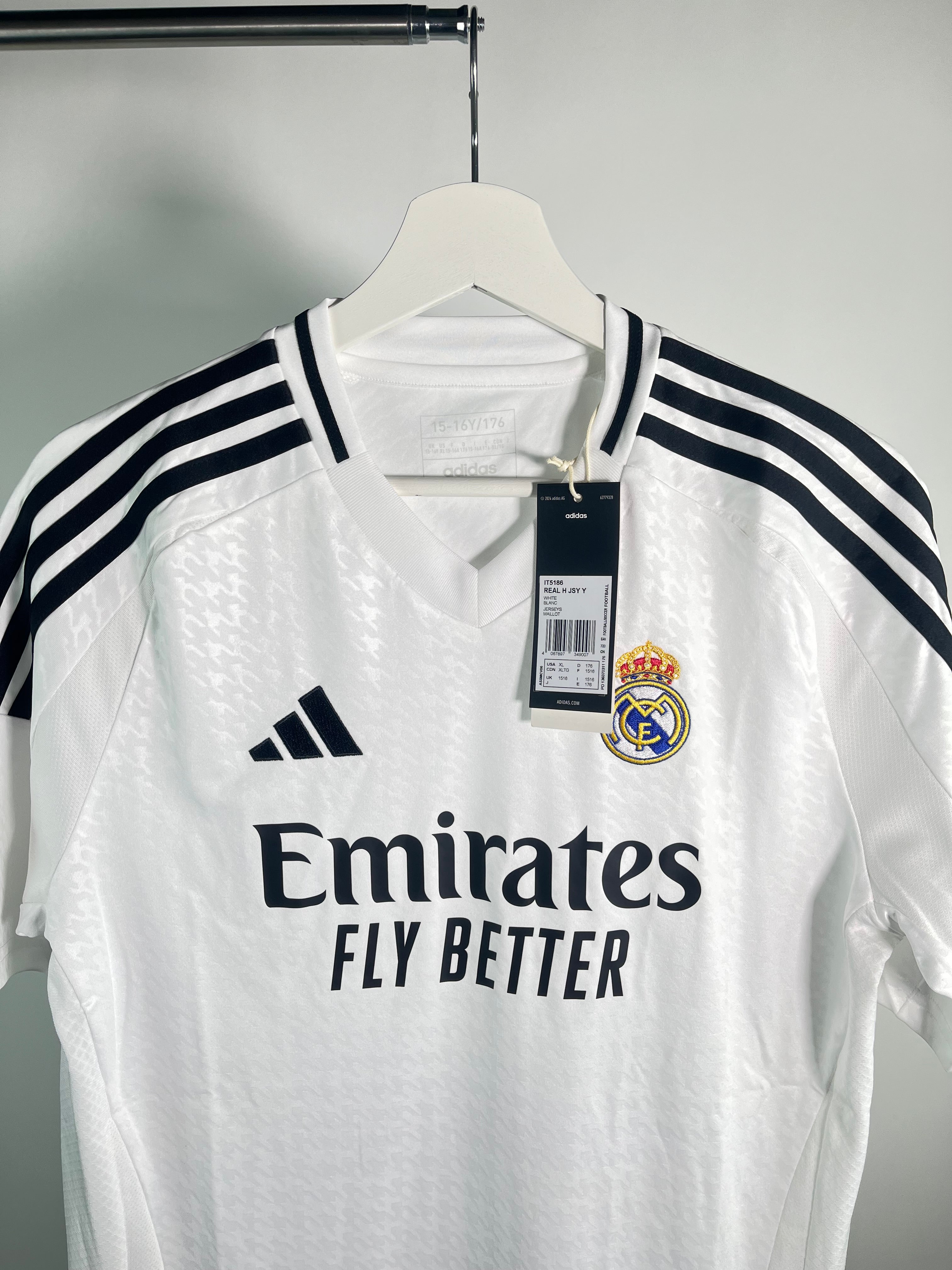 Jersey Real Madrid Local 2024 2025 *C/Etiquetas* (XL Niño)