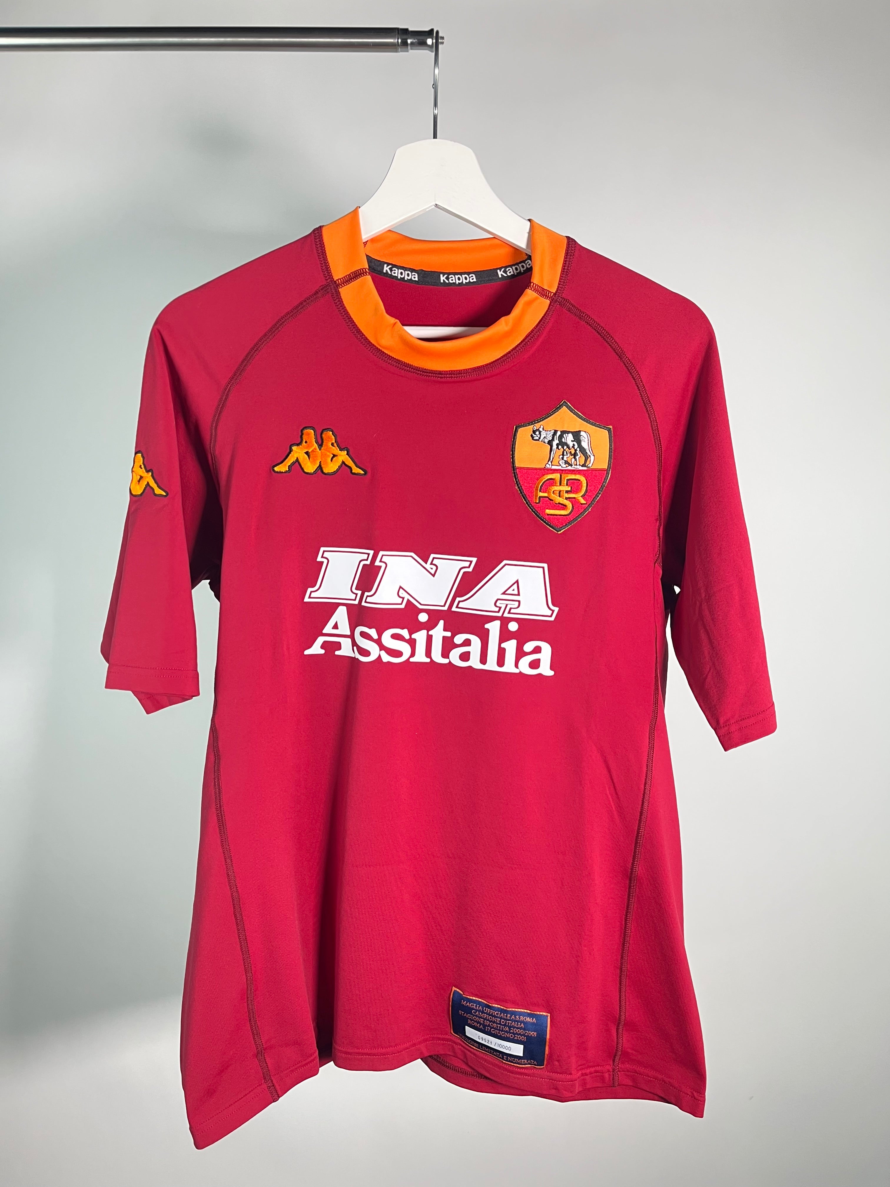 Jersey Roma Local Especial 2000 2001 Foliada 9521 de 10000 piezas *Incluye Caja* (XL)