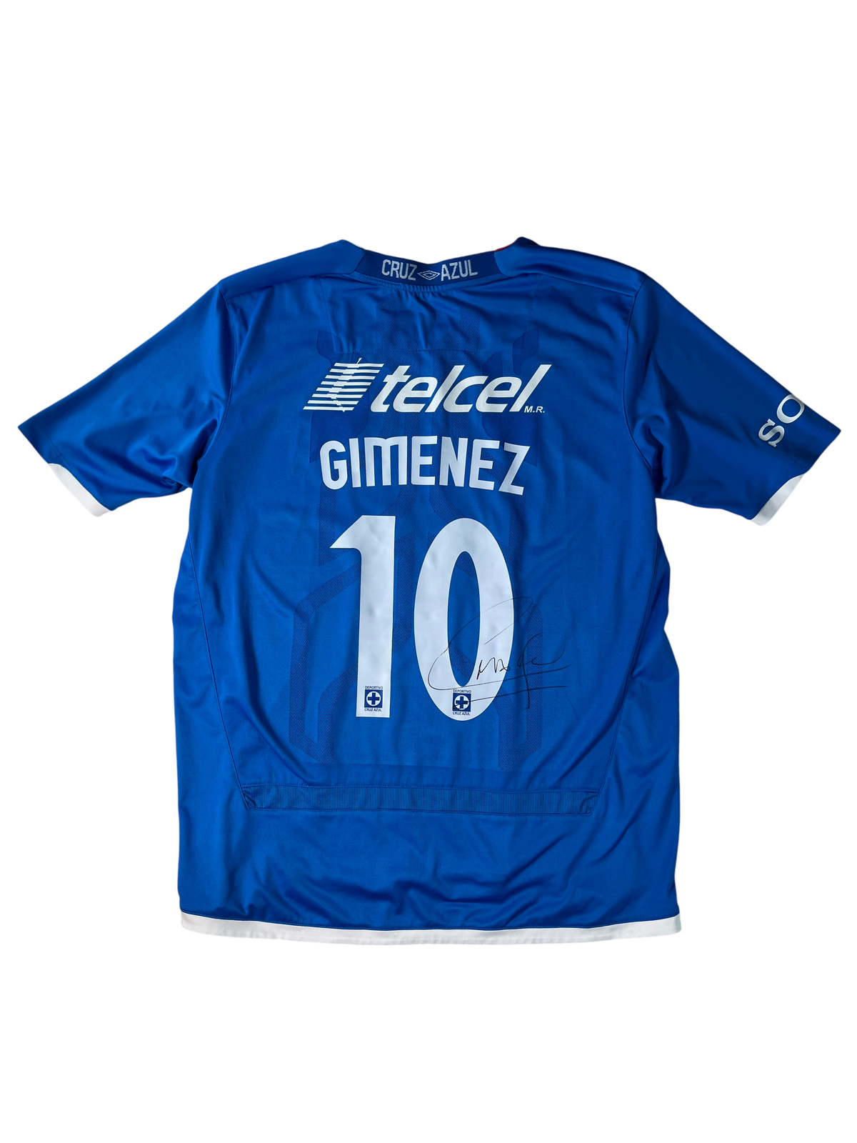 Jersey Cruz Azul Local 2009 2010 Autografiada Christian "Chaco" Giménez (L)