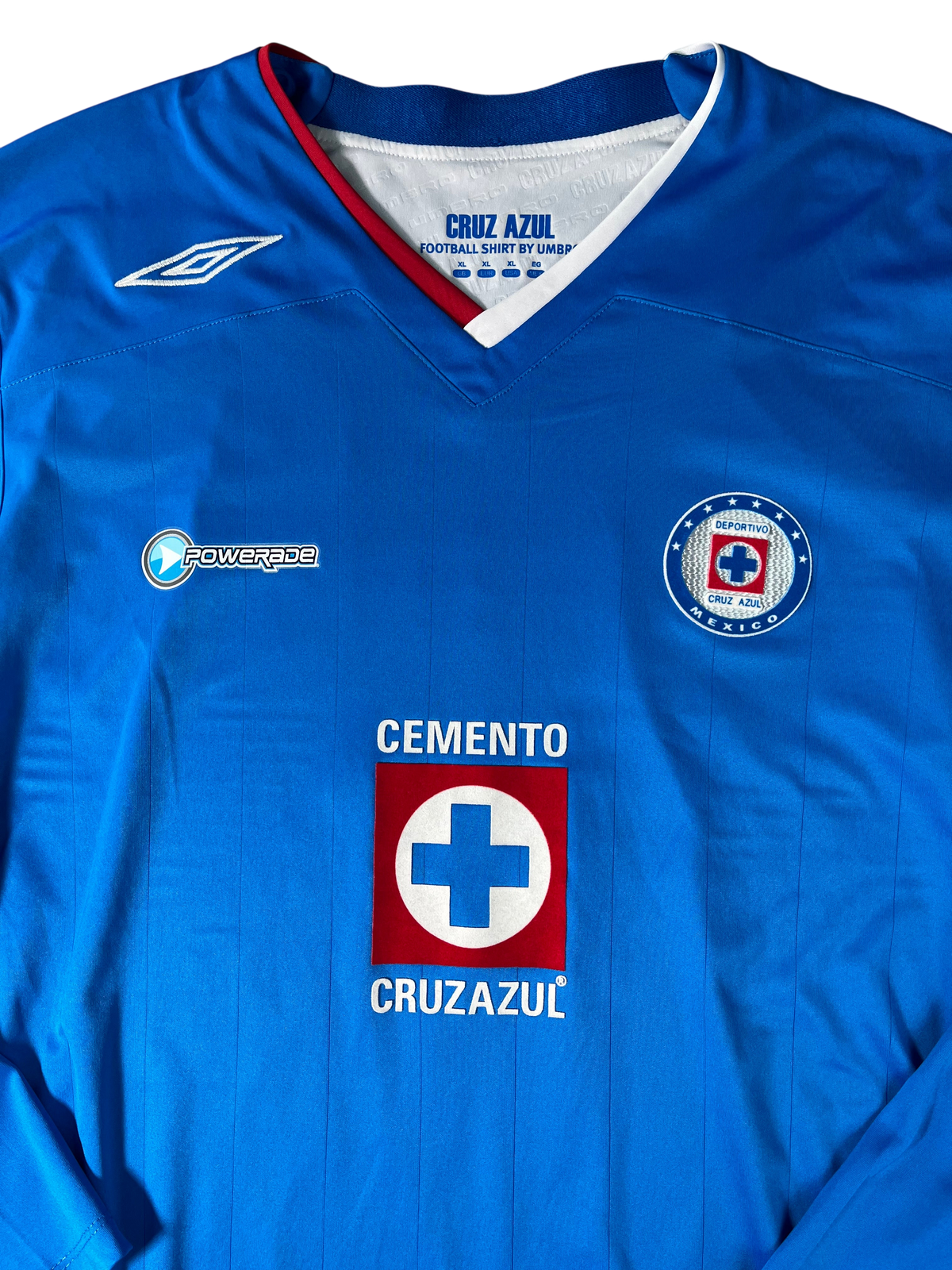 Jersey Cruz Azul Local 2009 2010 Manga Larga Autografiada Christian "Chaco" Giménez (XL)