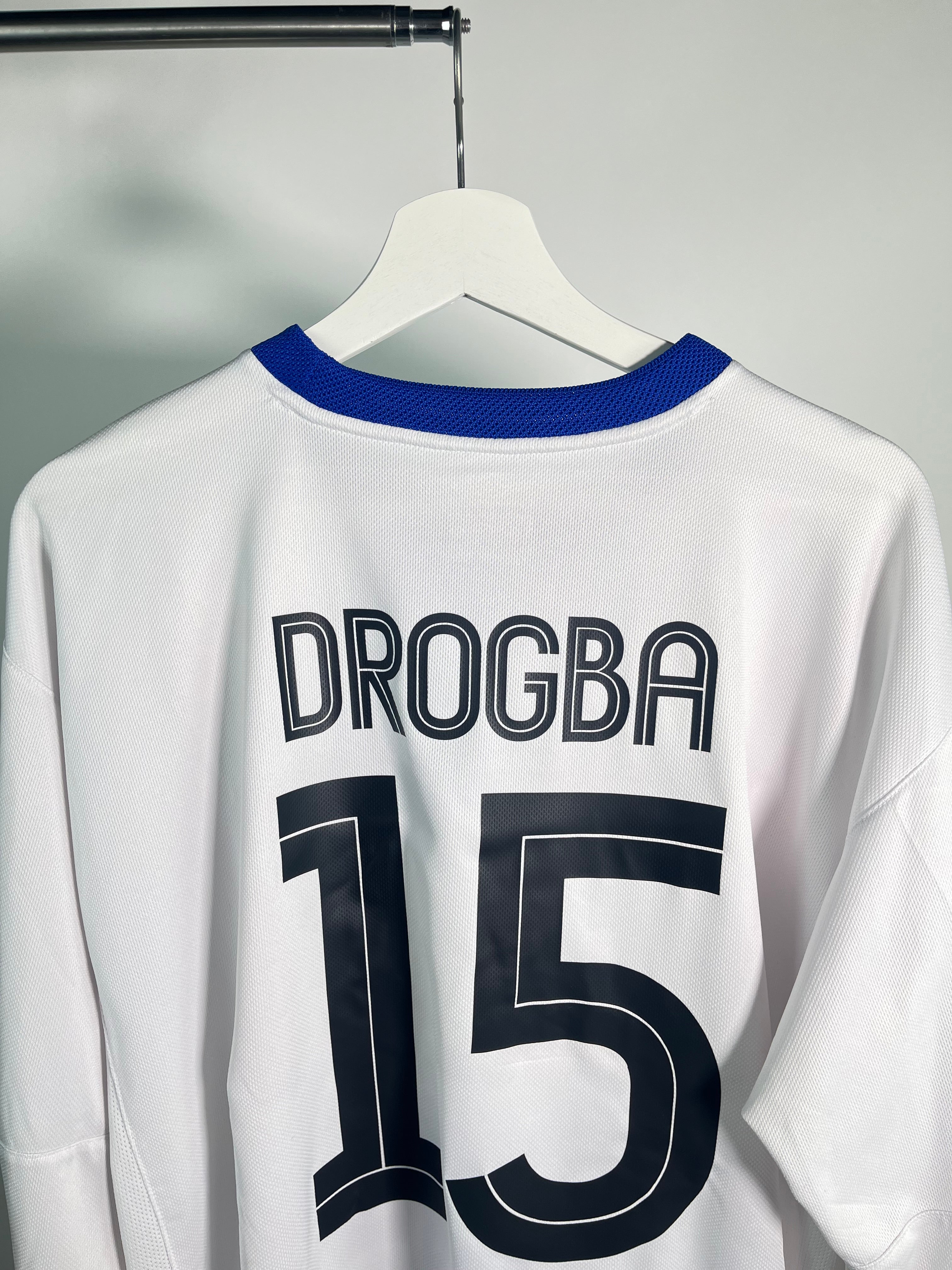 Jersey Chelsea Visita 2003 2005 Manga Larga Didier Drogba (XL)