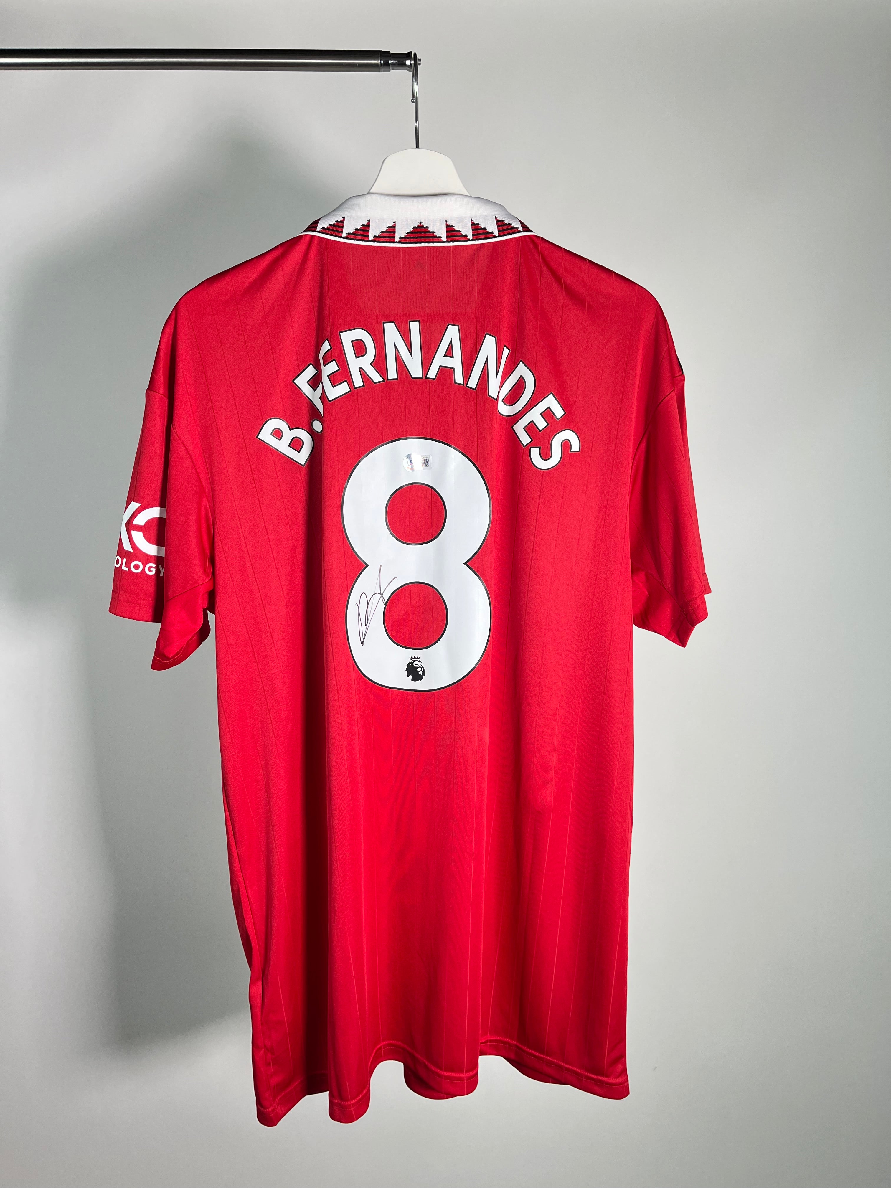 Jersey Manchester United Local 2022 2023 Autografiado Bruno Fernandes (L)