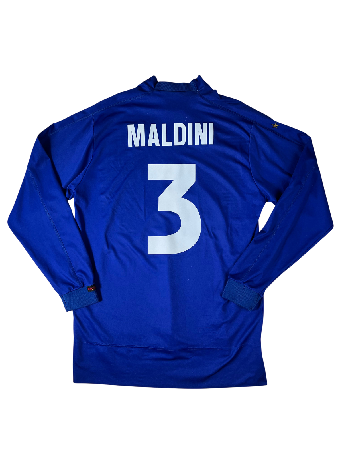 Jersey Italia Local 1999 2000 Versión Jugador Manga Larga Paolo Maldini (L)