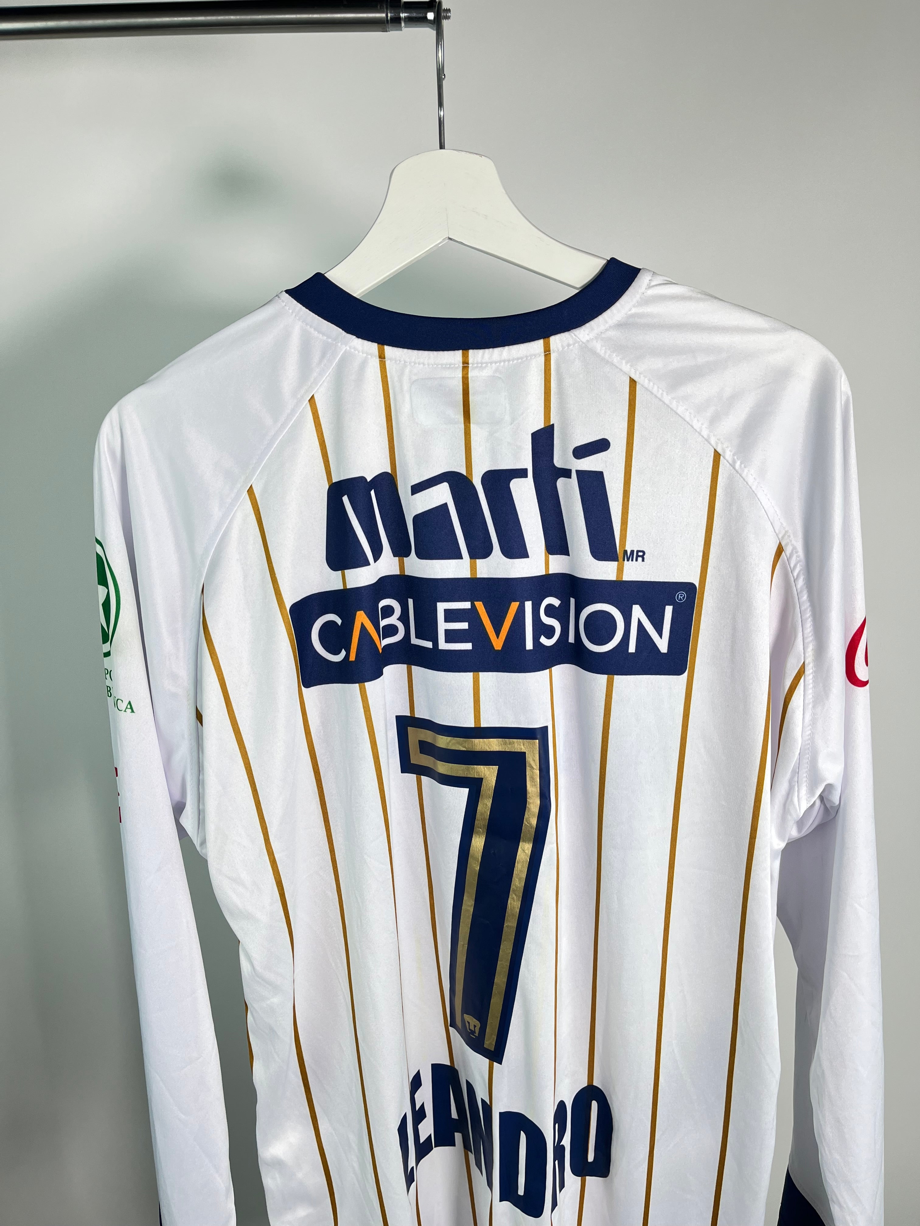 Jersey Pumas Local 2007 2008 Match Worn Manga Larga Leandro Augusto (L)