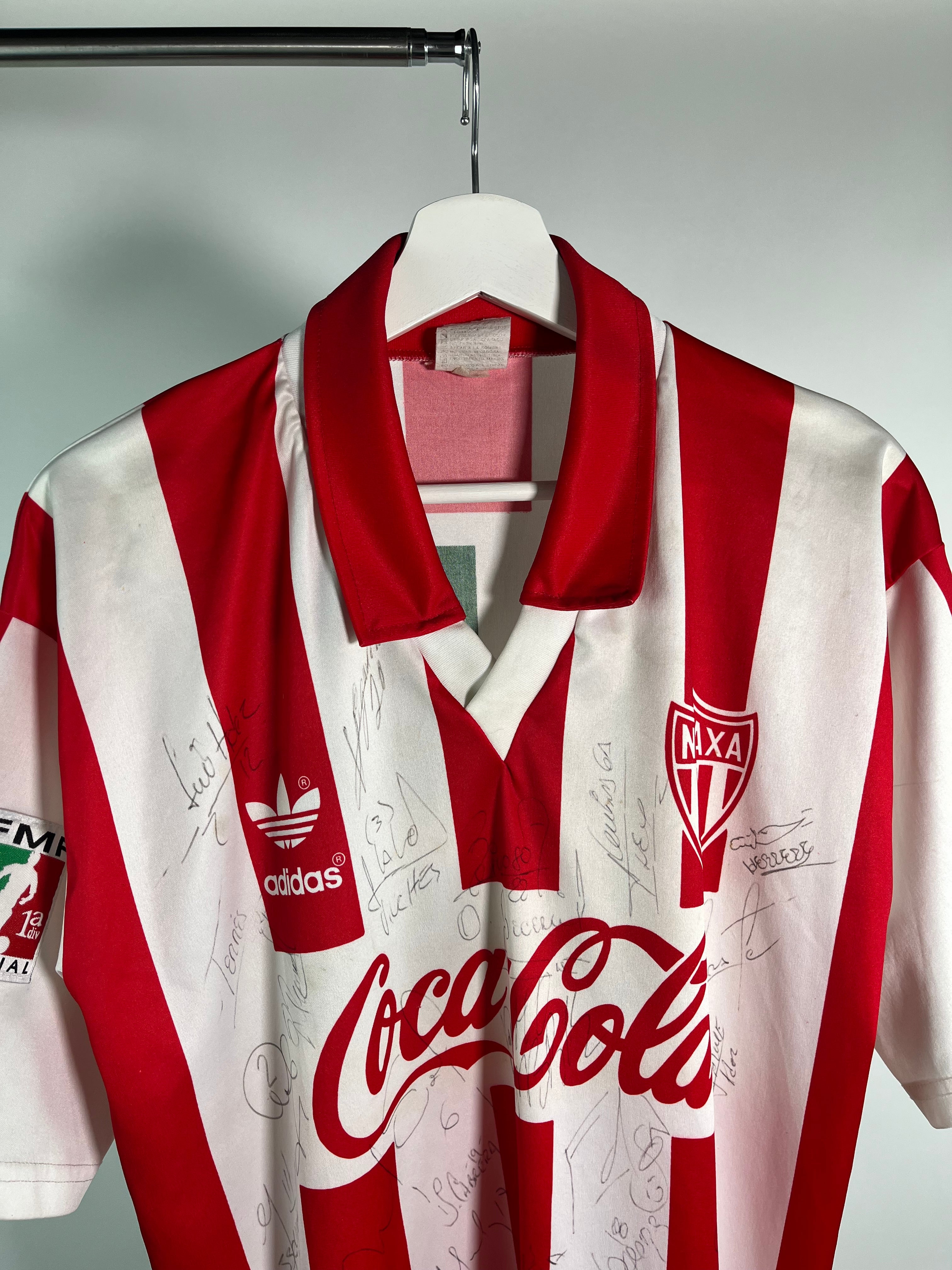 Jersey Necaxa Local 1994 1995 Utilería Octavio Becerril Autografiada (M)