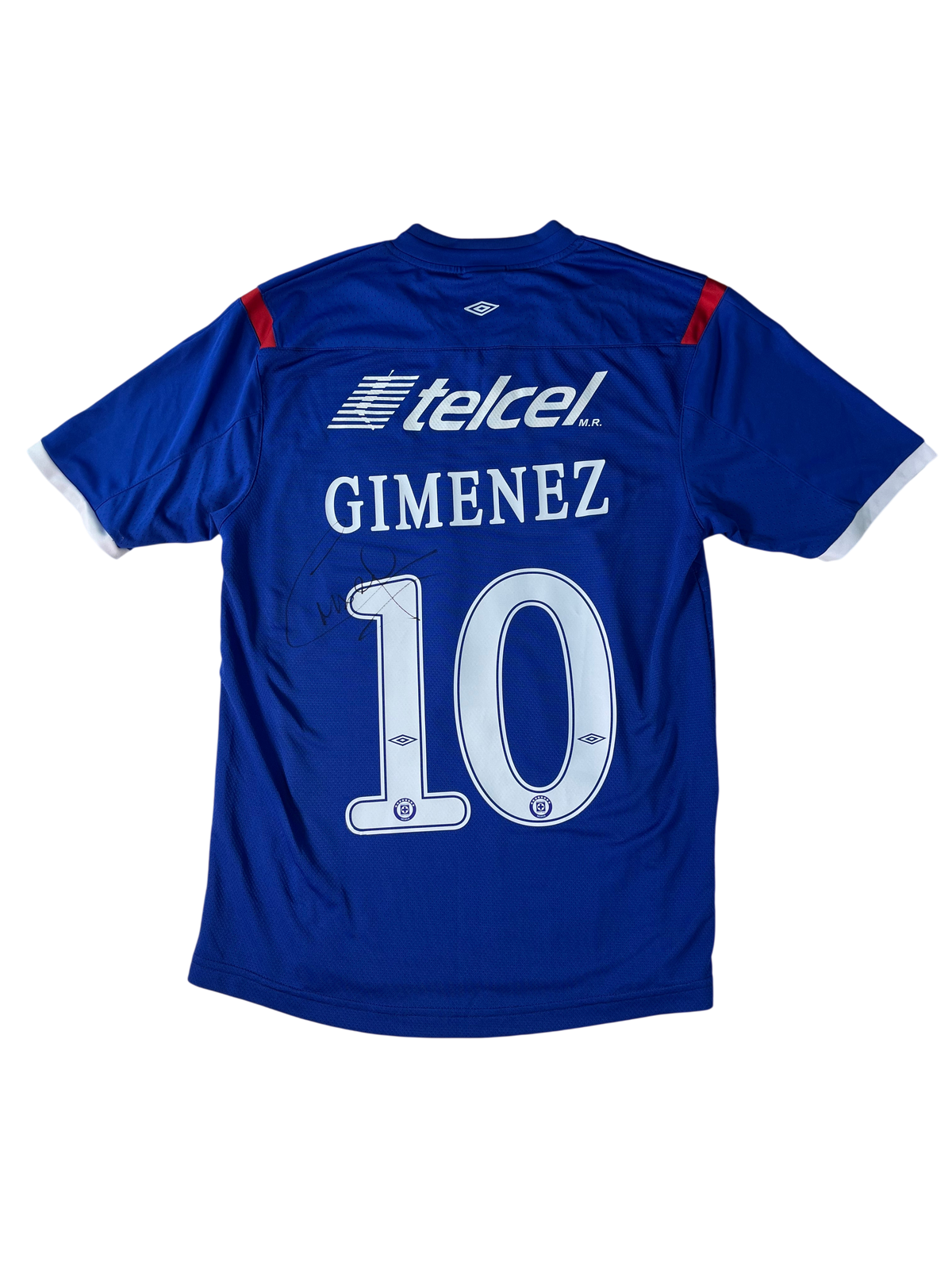 Jersey Cruz Azul Local 2011 2012 Autografiada Christian "Chaco" Giménez *C/Etiquetas* (M)