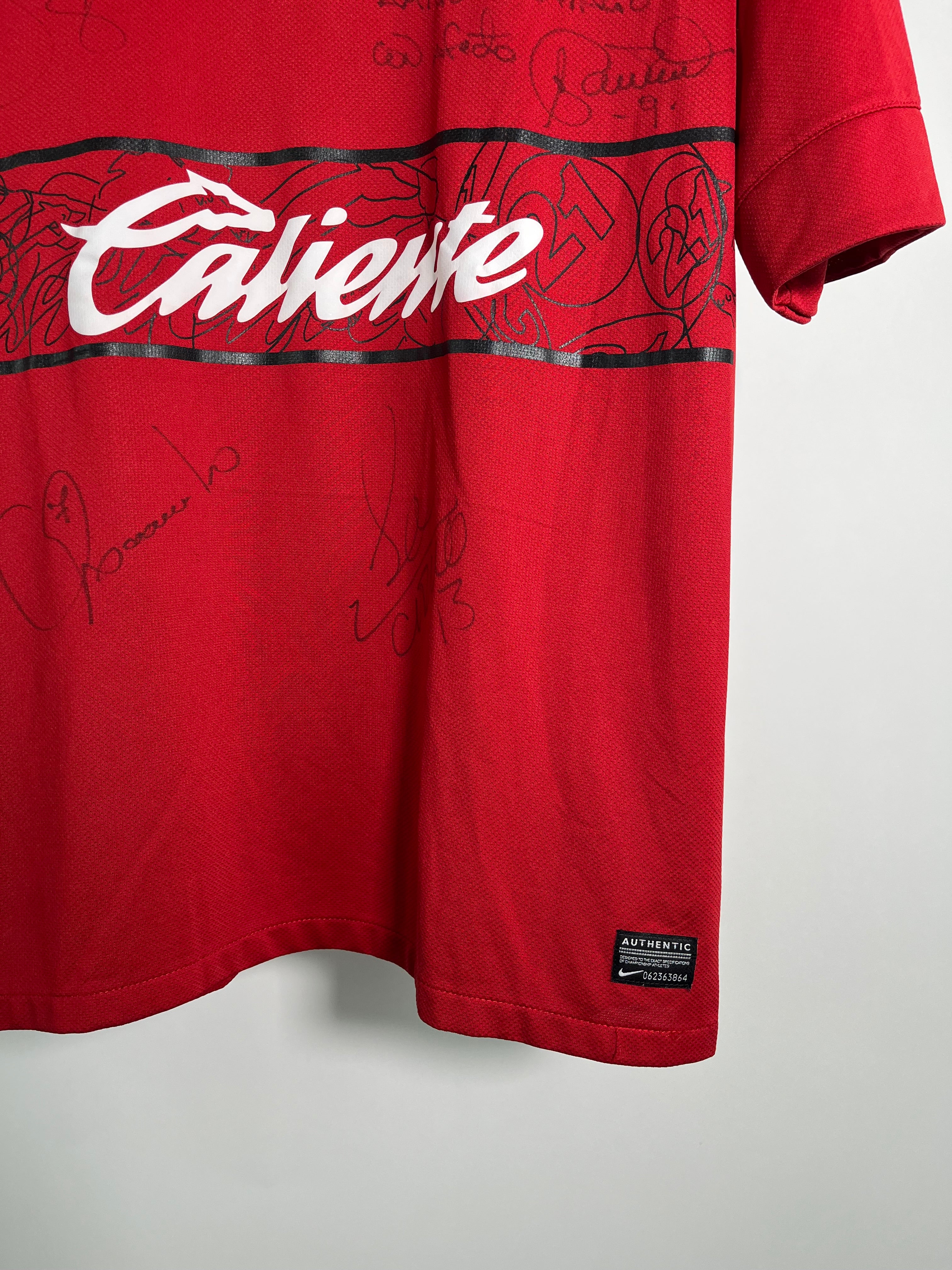 Jersey Xolos Local 2013 2014 Match Worn Autografiado Alfredo Moreno (L)