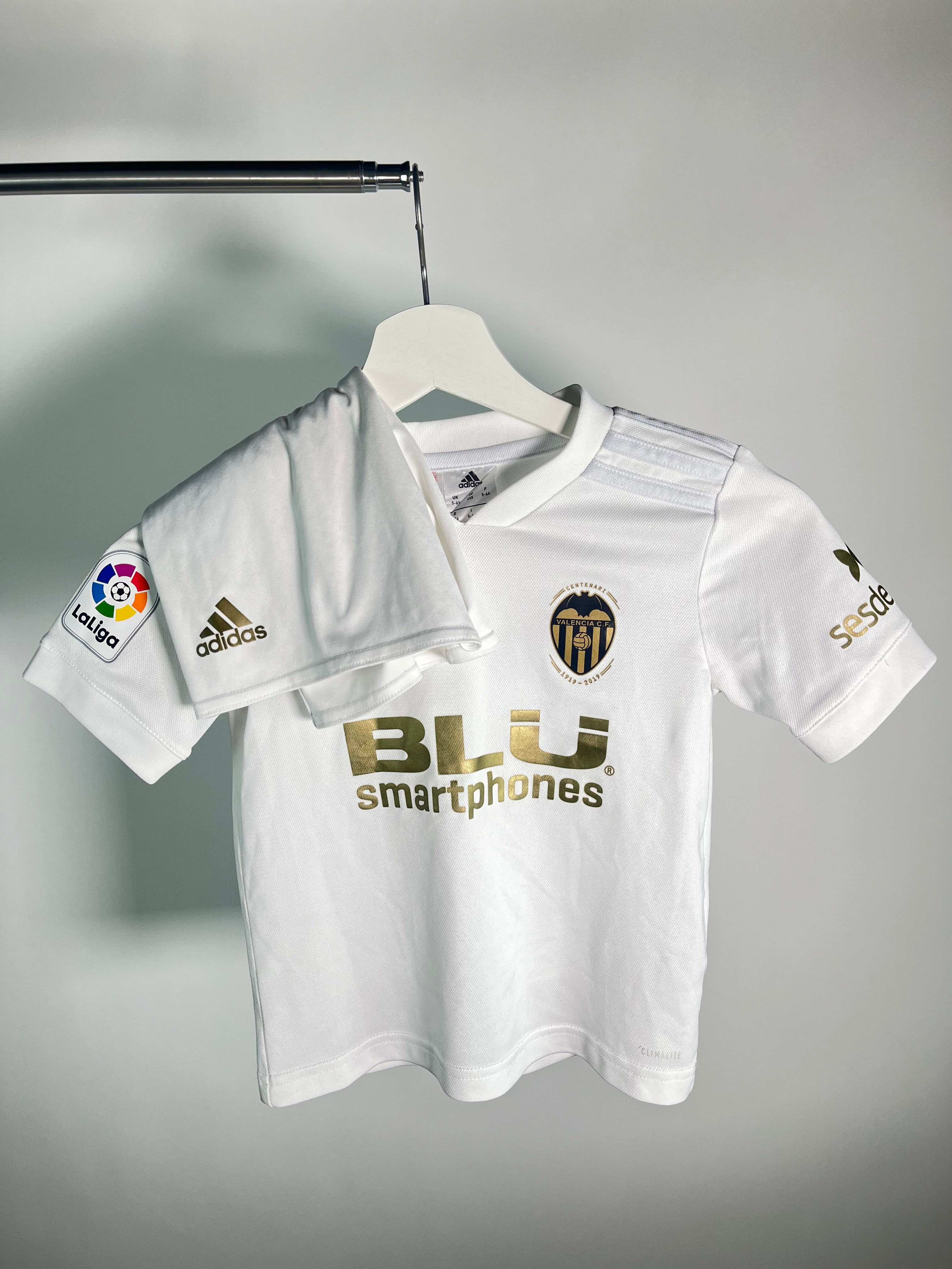 Jersey Valencia Local 2018 2019 *Incluye Short* (XXS Niño)