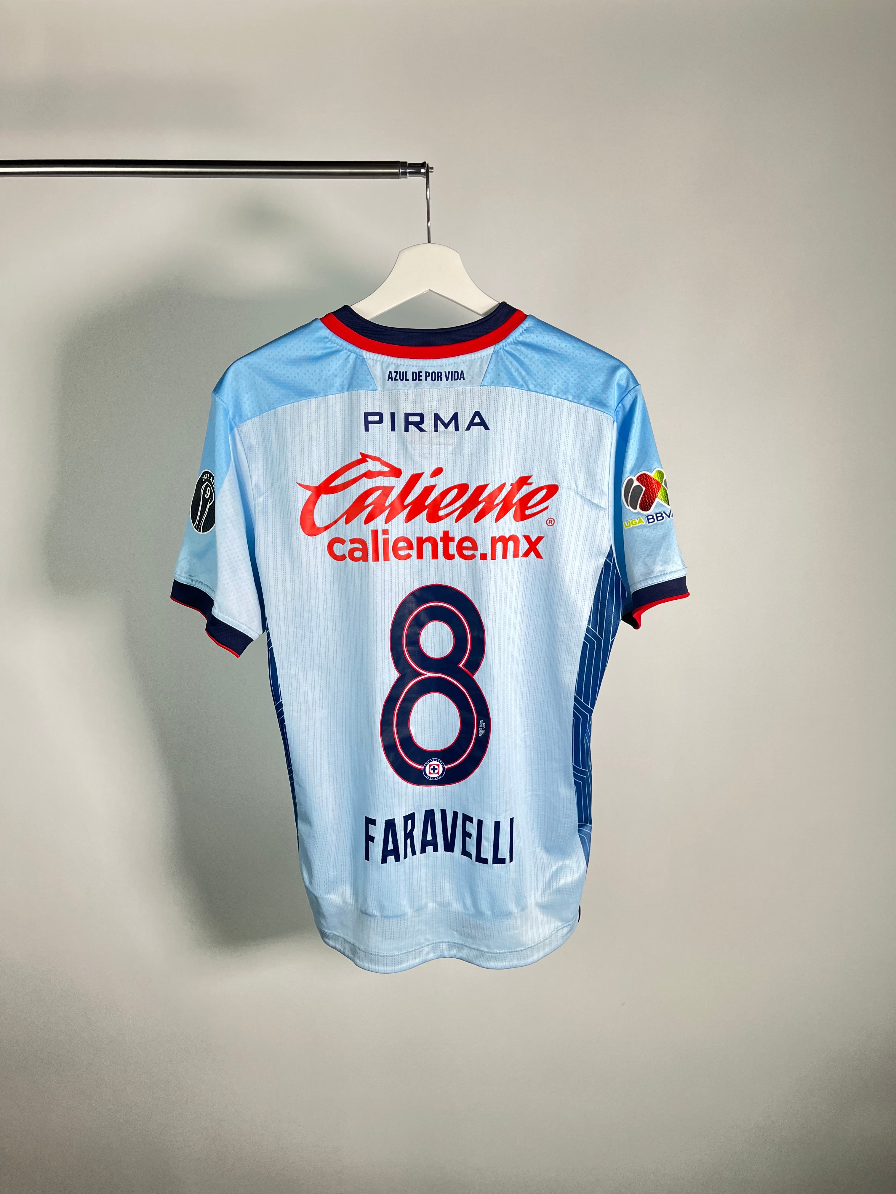 Jersey Cruz Azul Visita 2023 2024 Match Worn Lorenzo Faravelli (S)
