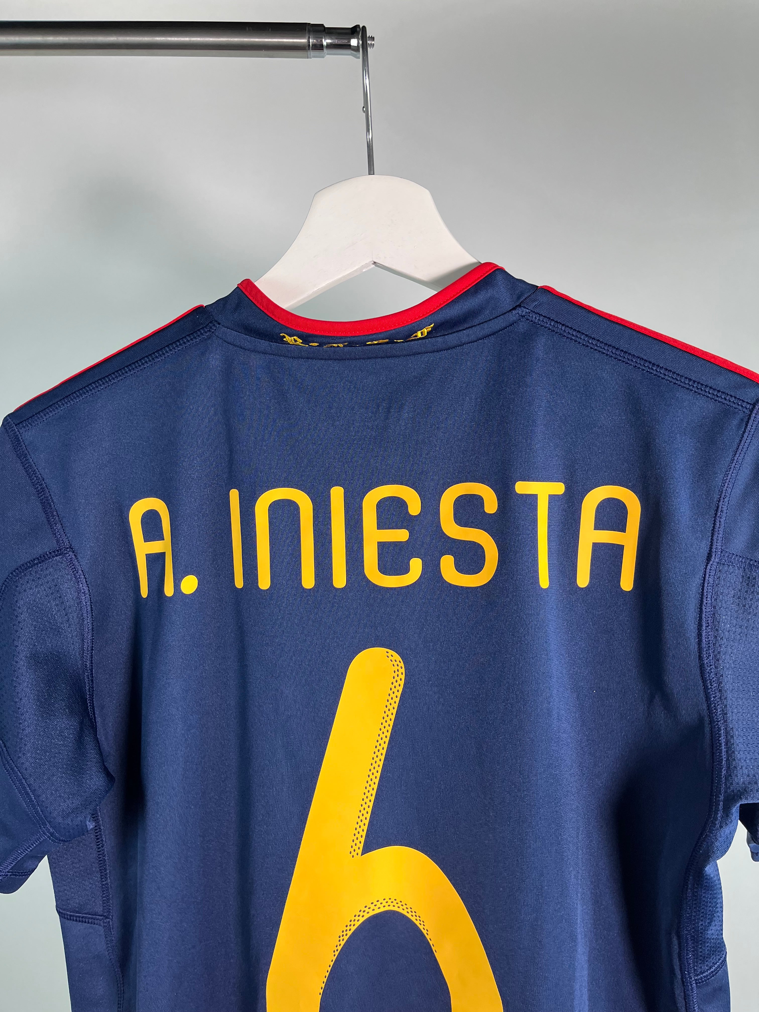 Jersey España Visita 2010 2011 *Match Detail vs Países Bajos* Andrés Iniesta (XL Niño)