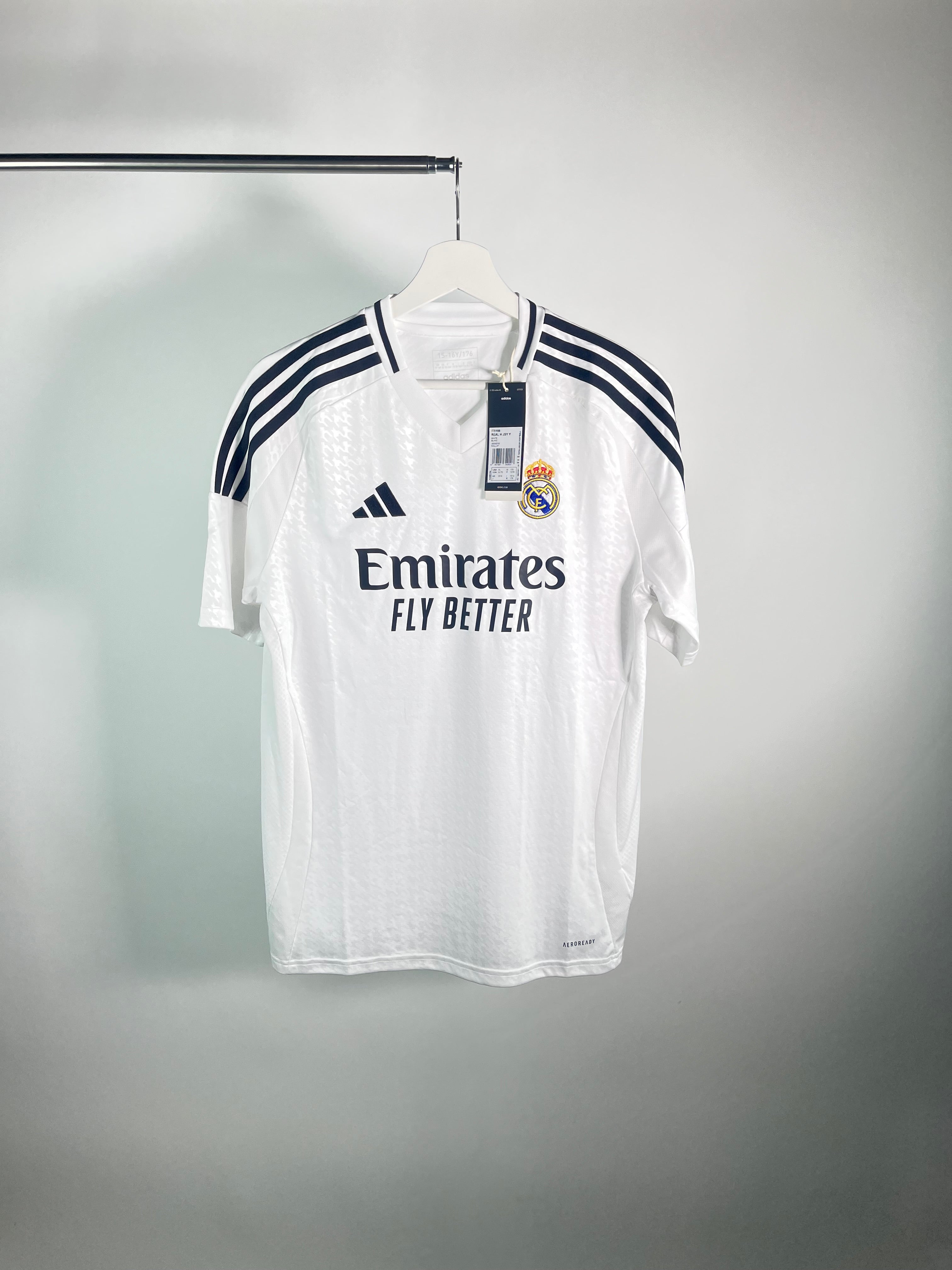 Jersey Real Madrid Local 2024 2025 *C/Etiquetas* (XL Niño)