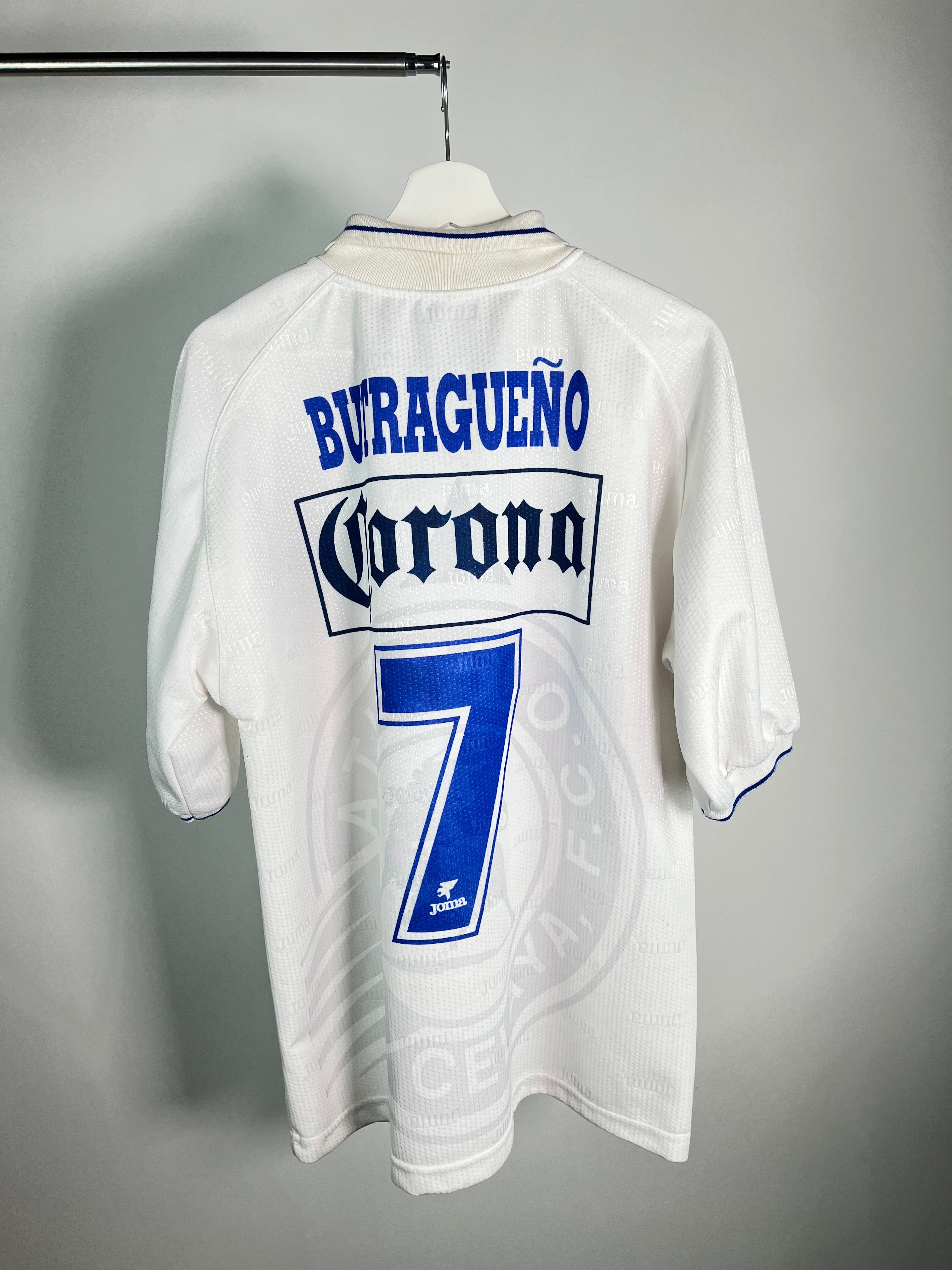Jersey Celaya Local 1998 *Match Detail Partido Homenaje vs Tigres* Utileria Autografiado Emilio Butragueño (L)
