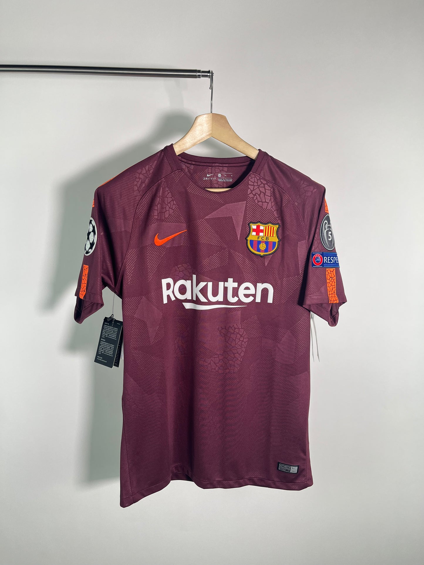 Jersey Barcelona Tercera 2017 2018 *C/Etiquetas* Champions League Lionel Messi (M)