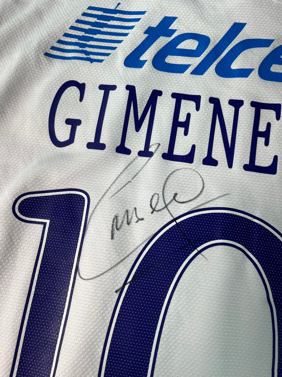Jersey Cruz Azul Visita 2011 2012 Manga Larga Autografiada Christian "Chaco" Giménez (L)