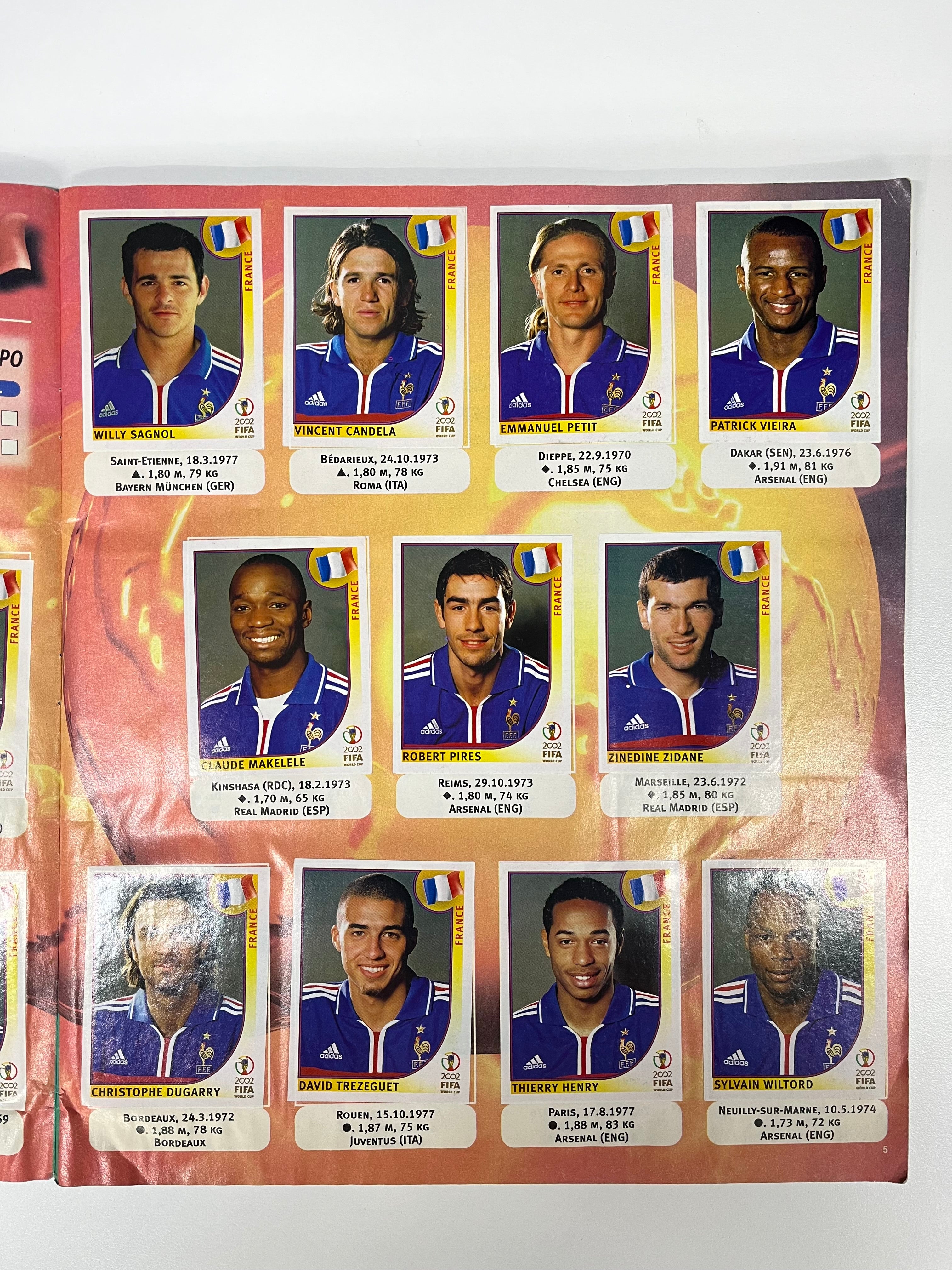 Álbum Panini Mundial Corea Japón 2002