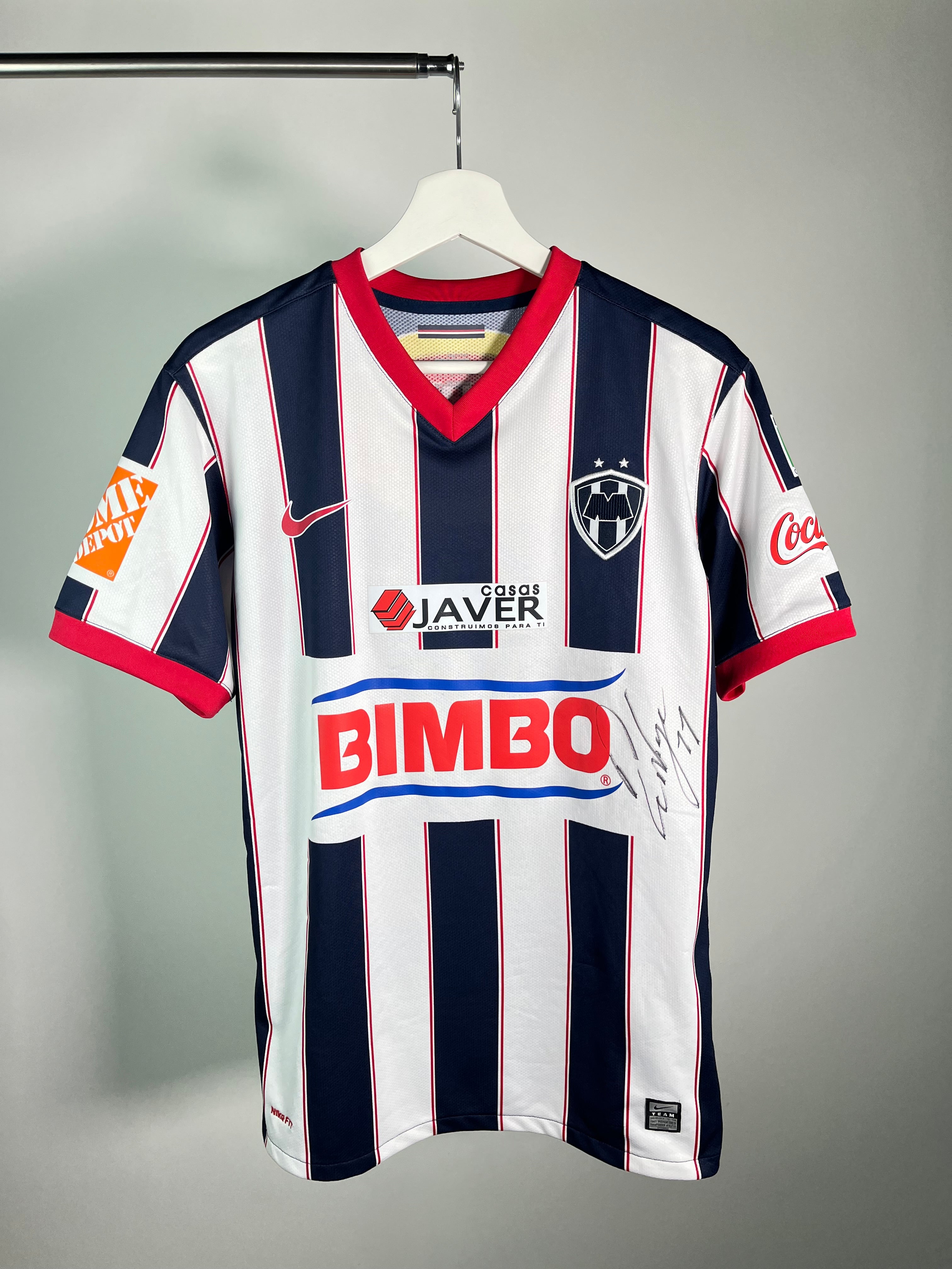 Jersey Rayados Monterrey Local 2009 2010 Utilería Autografiado Aldo De Nigris (M)
