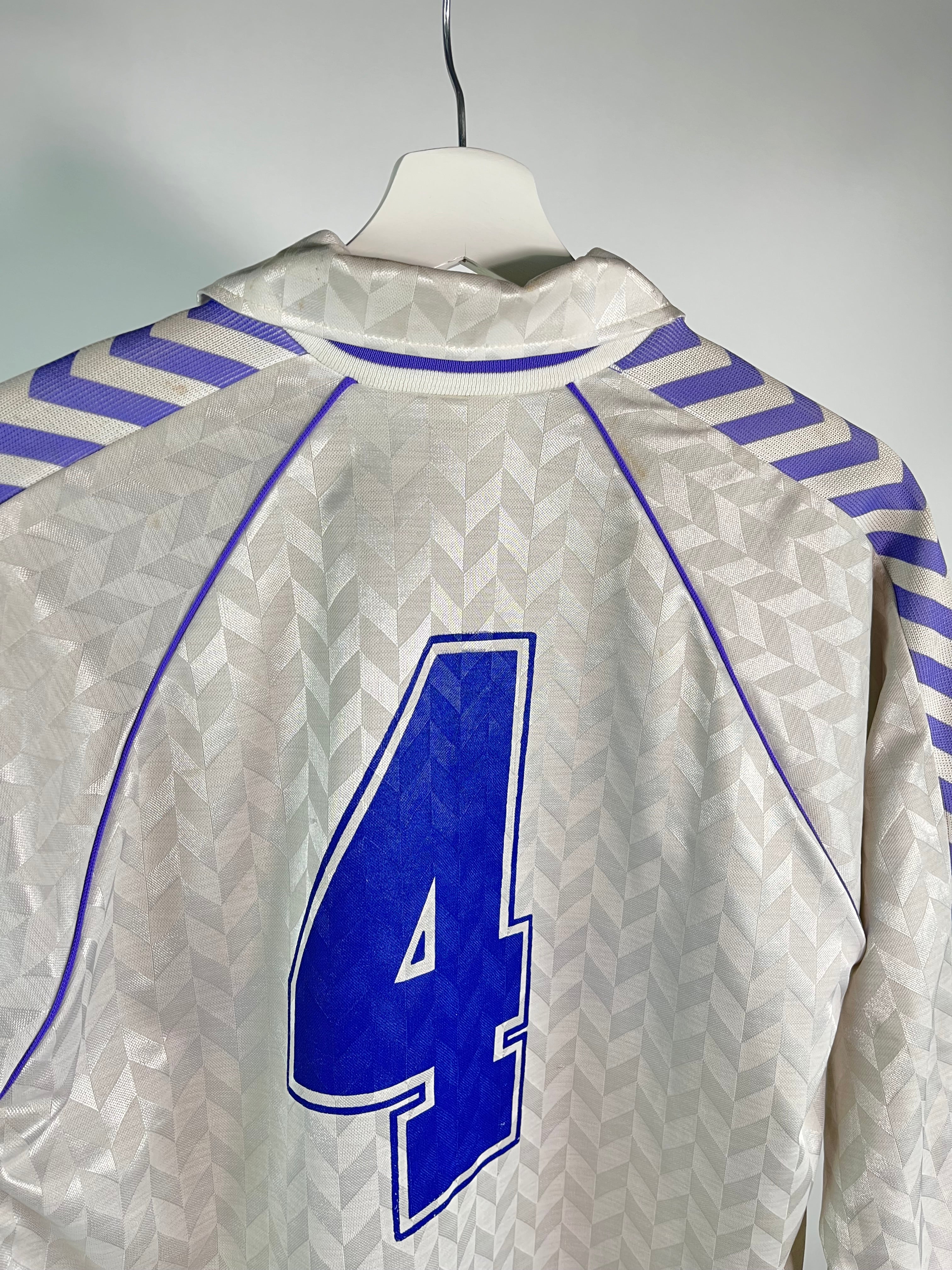 Jersey Real Madrid Local 1988 1989 Manga Larga Match Worn Autografiada Hugo Sanchez (S)
