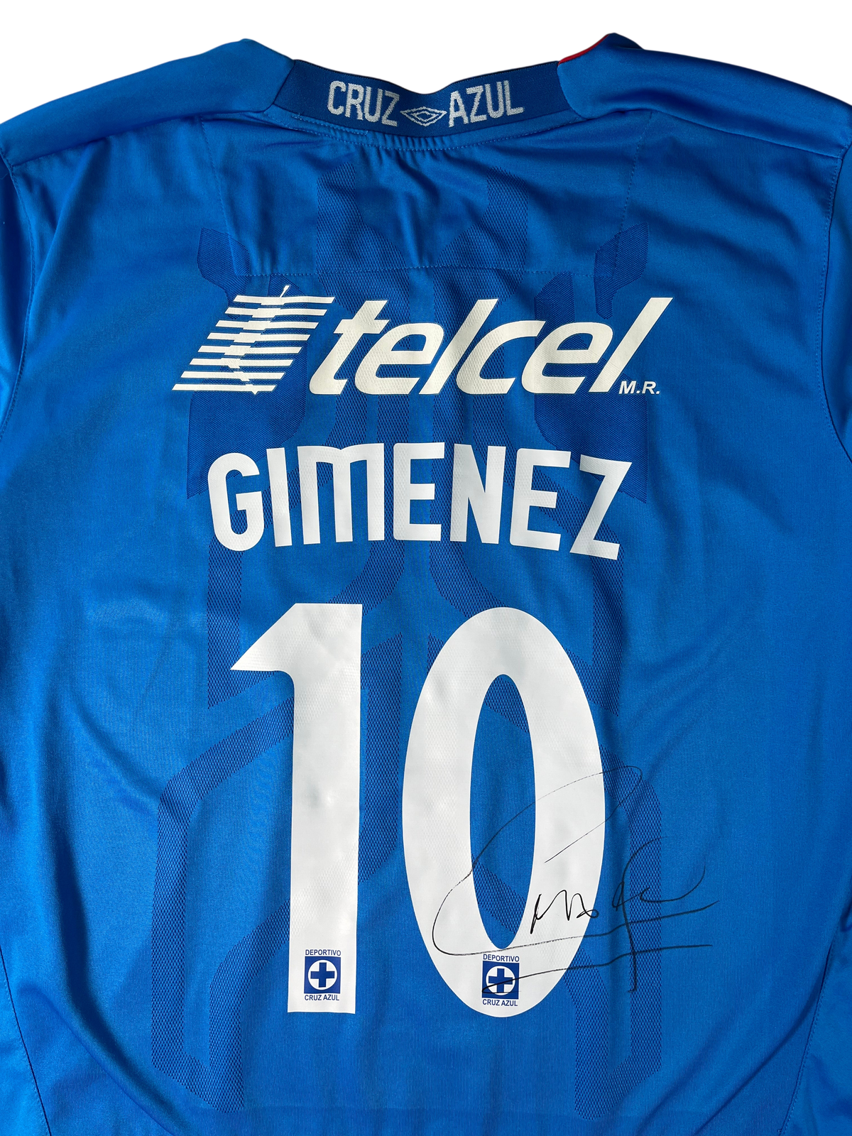 Jersey Cruz Azul Local 2009 2010 Autografiada Christian "Chaco" Giménez (L)