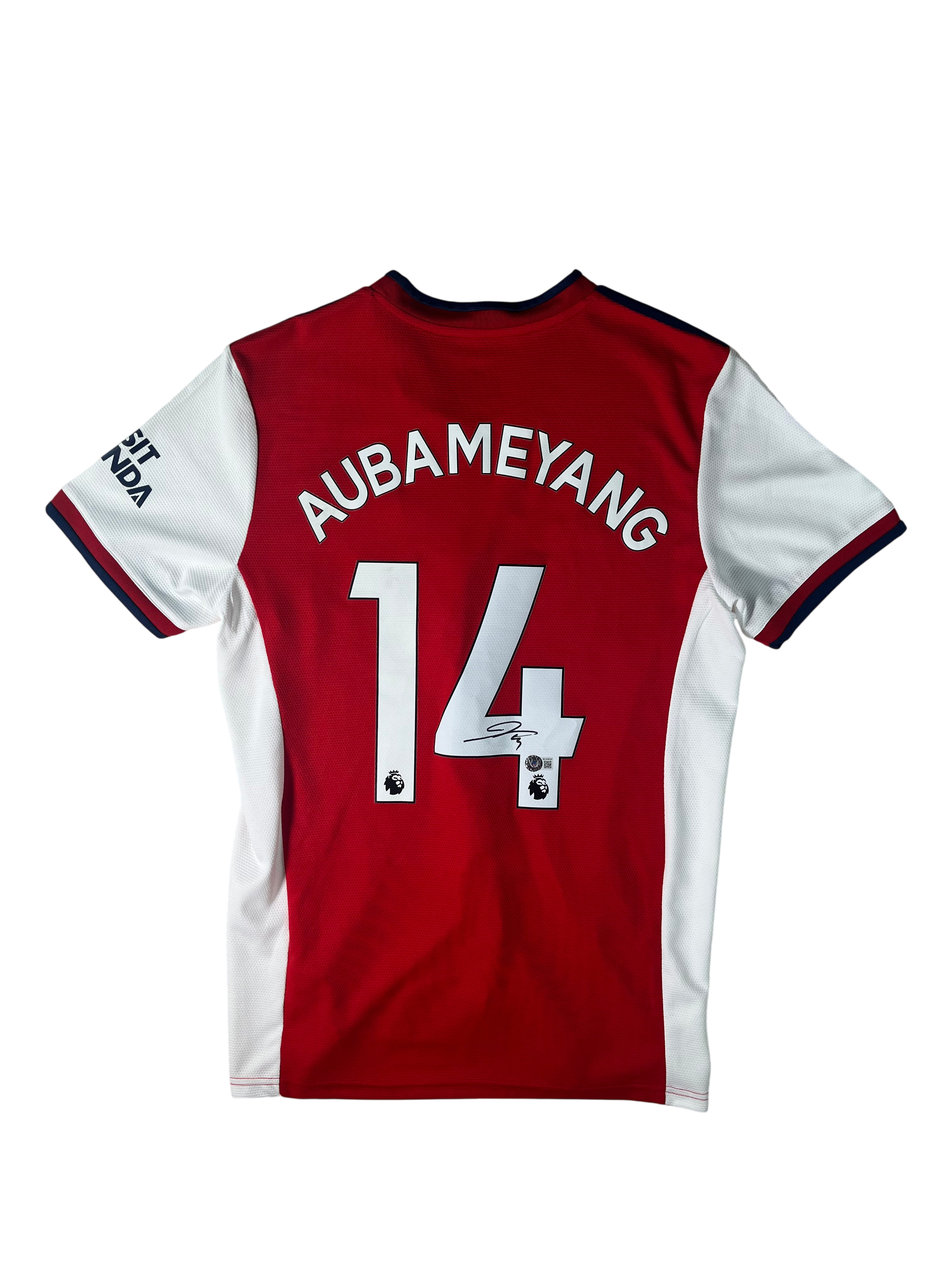 Jersey Arsenal Local 2021 2022 Autografiada Pierre Emerick Aubameyang (L)