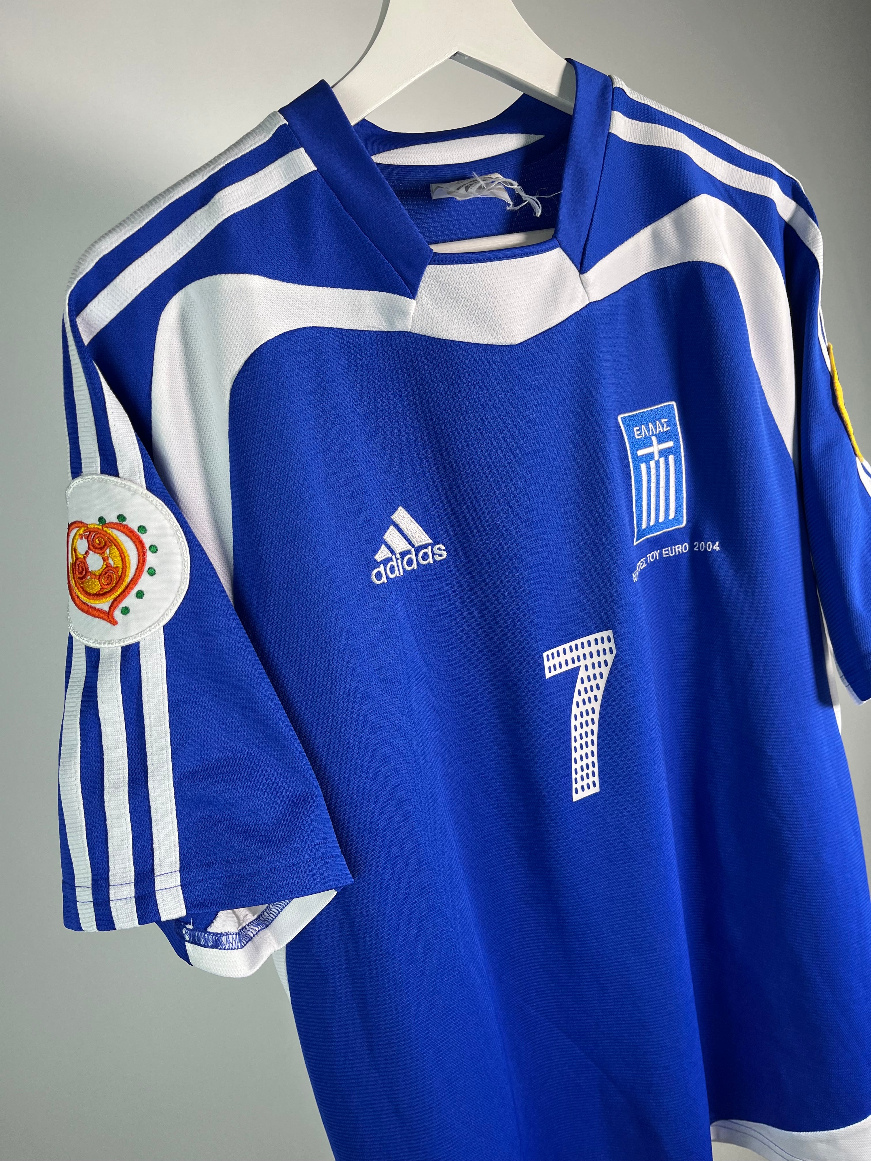 Jersey Grecia Local 2004 2005 *Eurocopa Match Detail* Theodoros Zagorakis (M)