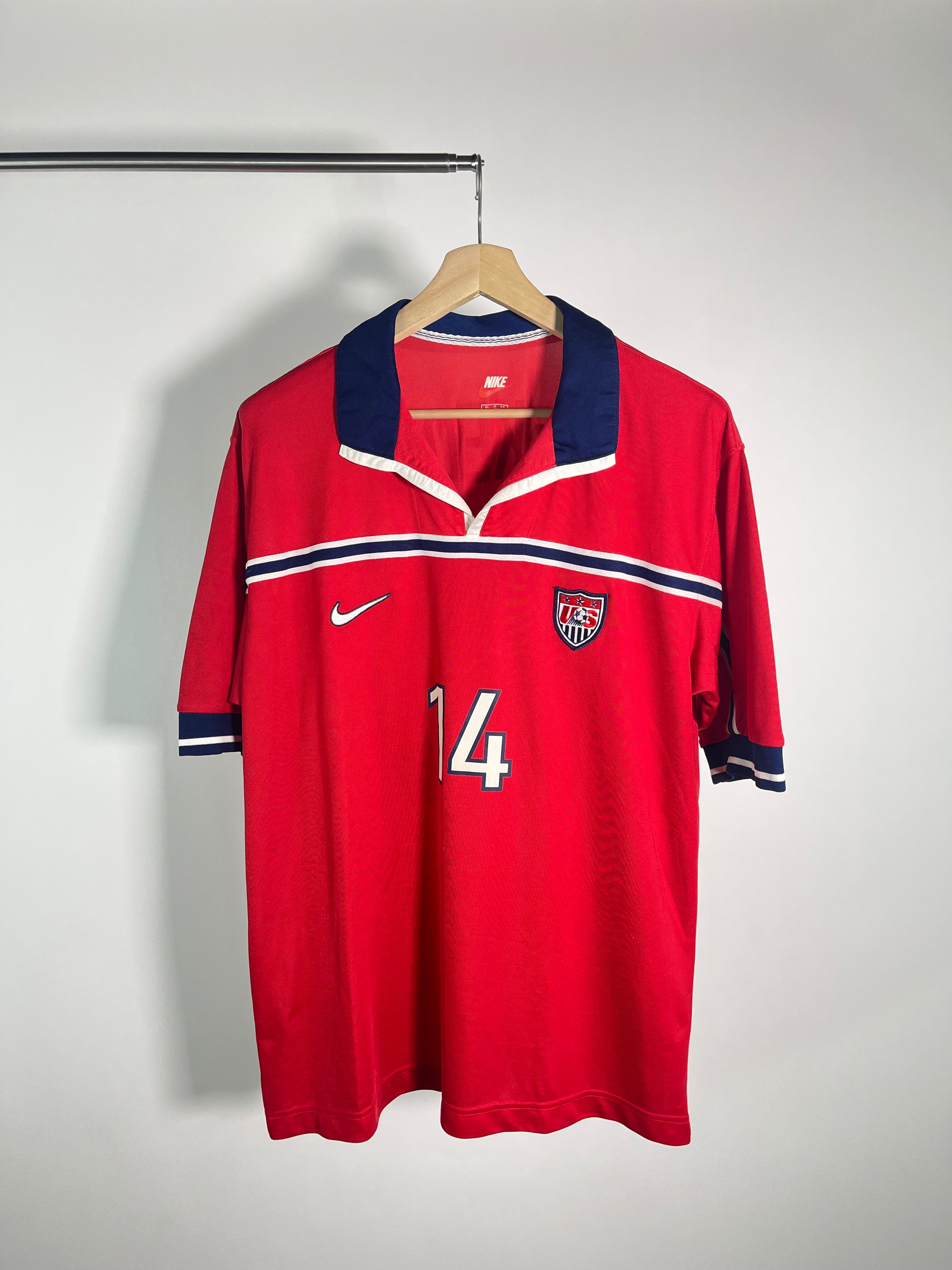 Jersey Estados Unidos Visita 1998 1999 Match Worn Matt McKeon (XL)
