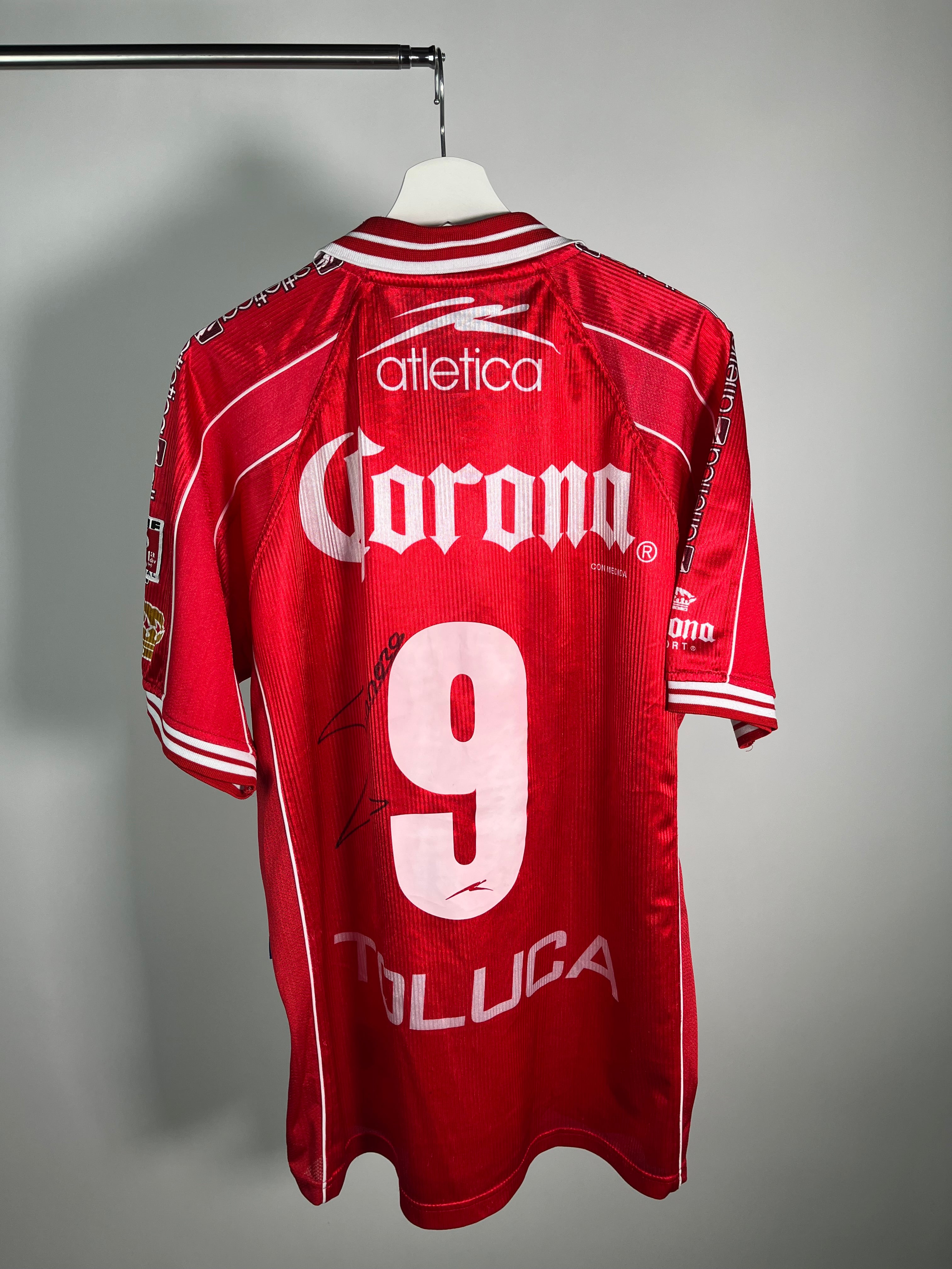 Jersey Toluca Local 1999 2000 Autografiado José Saturnino Cardozo (L)