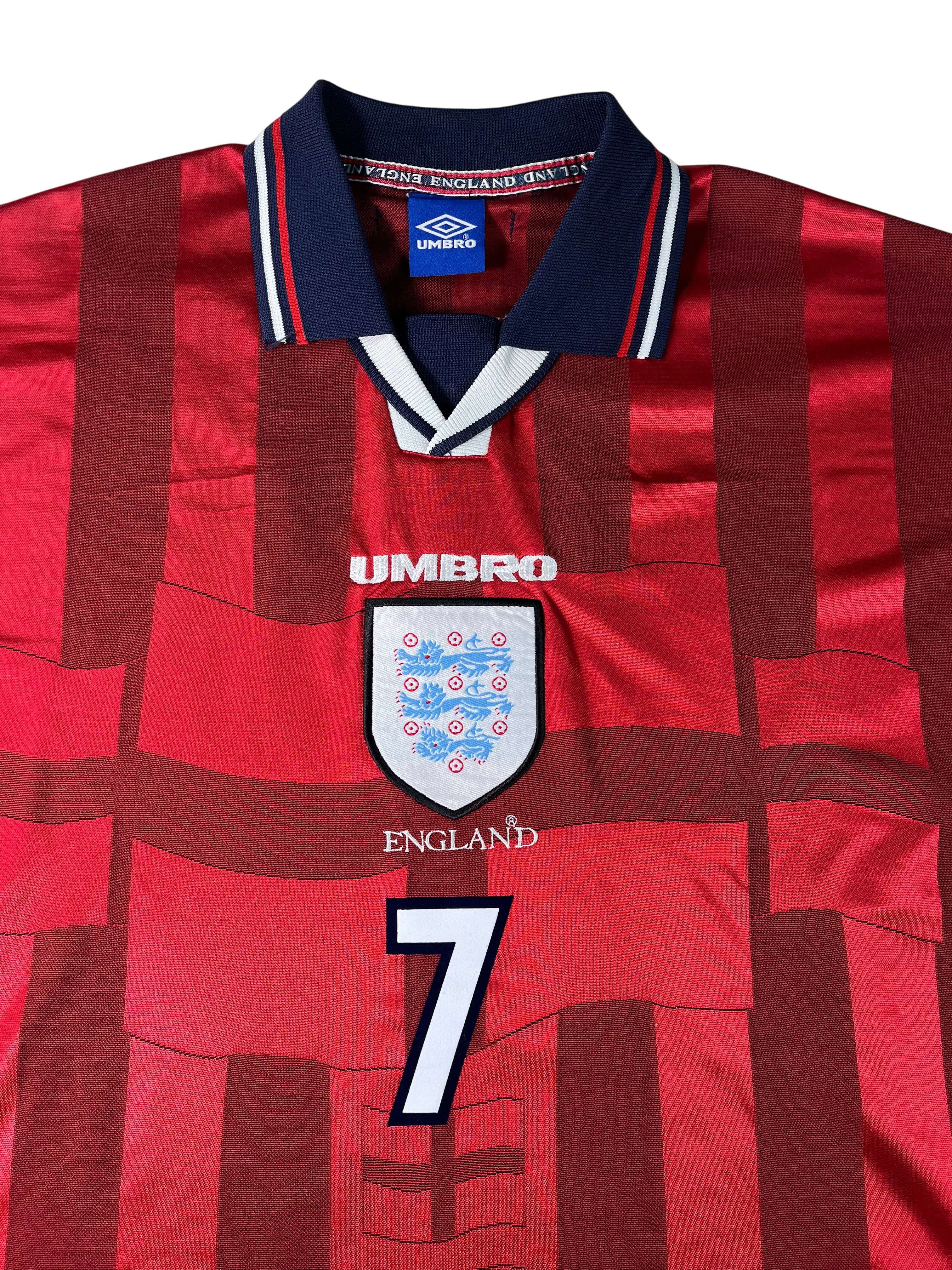 Jersey Inglaterra Visita 1998 2000 David Beckham (L)