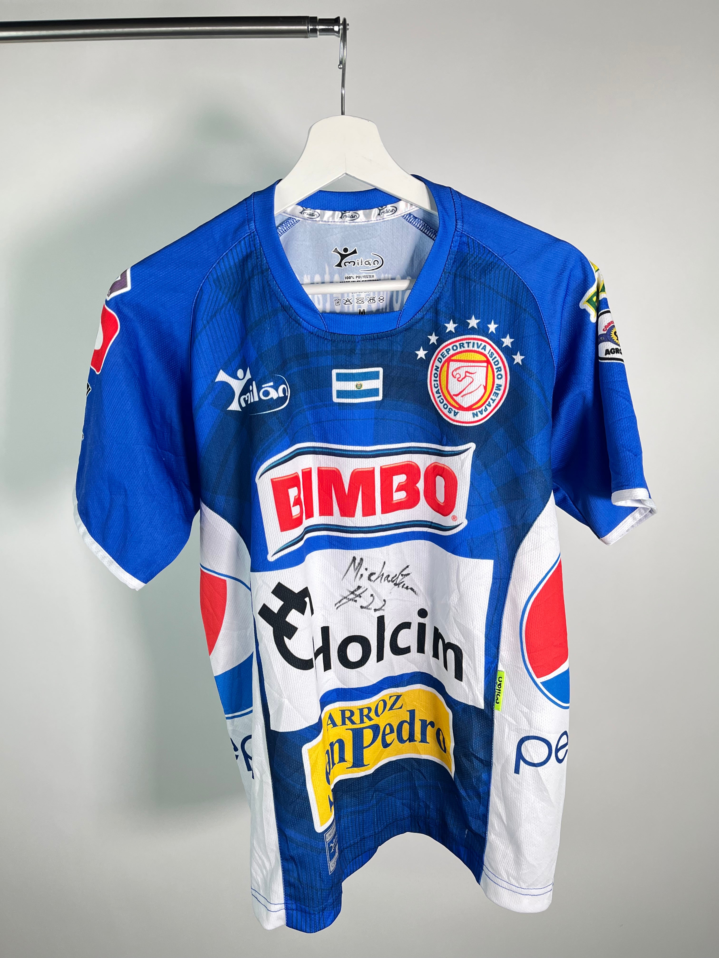Jersey Isidro Metapán Local 2013 2014 Match Worn Autografiado Michael Funes (M)