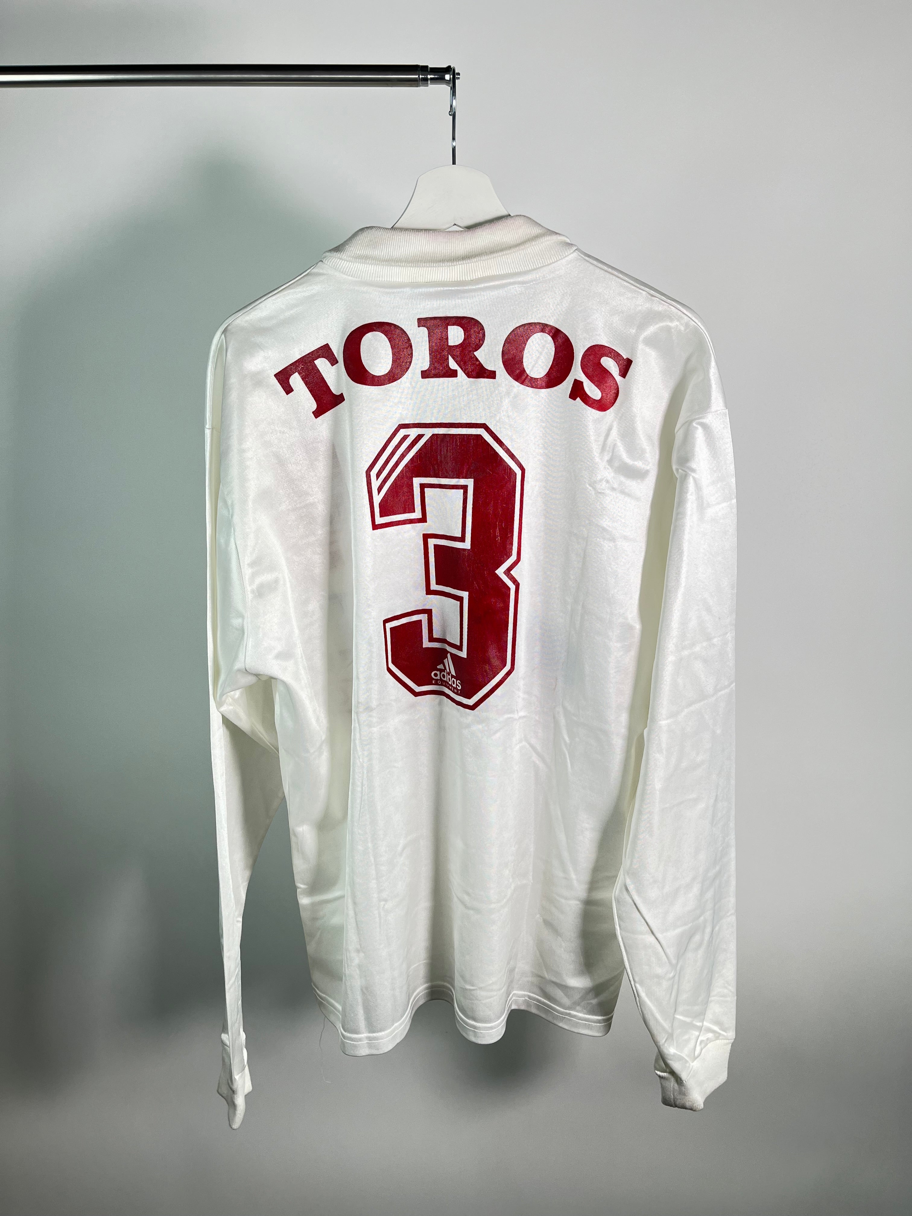 Jersey Toros Hidalgo Visita 1993 1994 Match Worn Manga Larga Eduardo Berizzo (L)