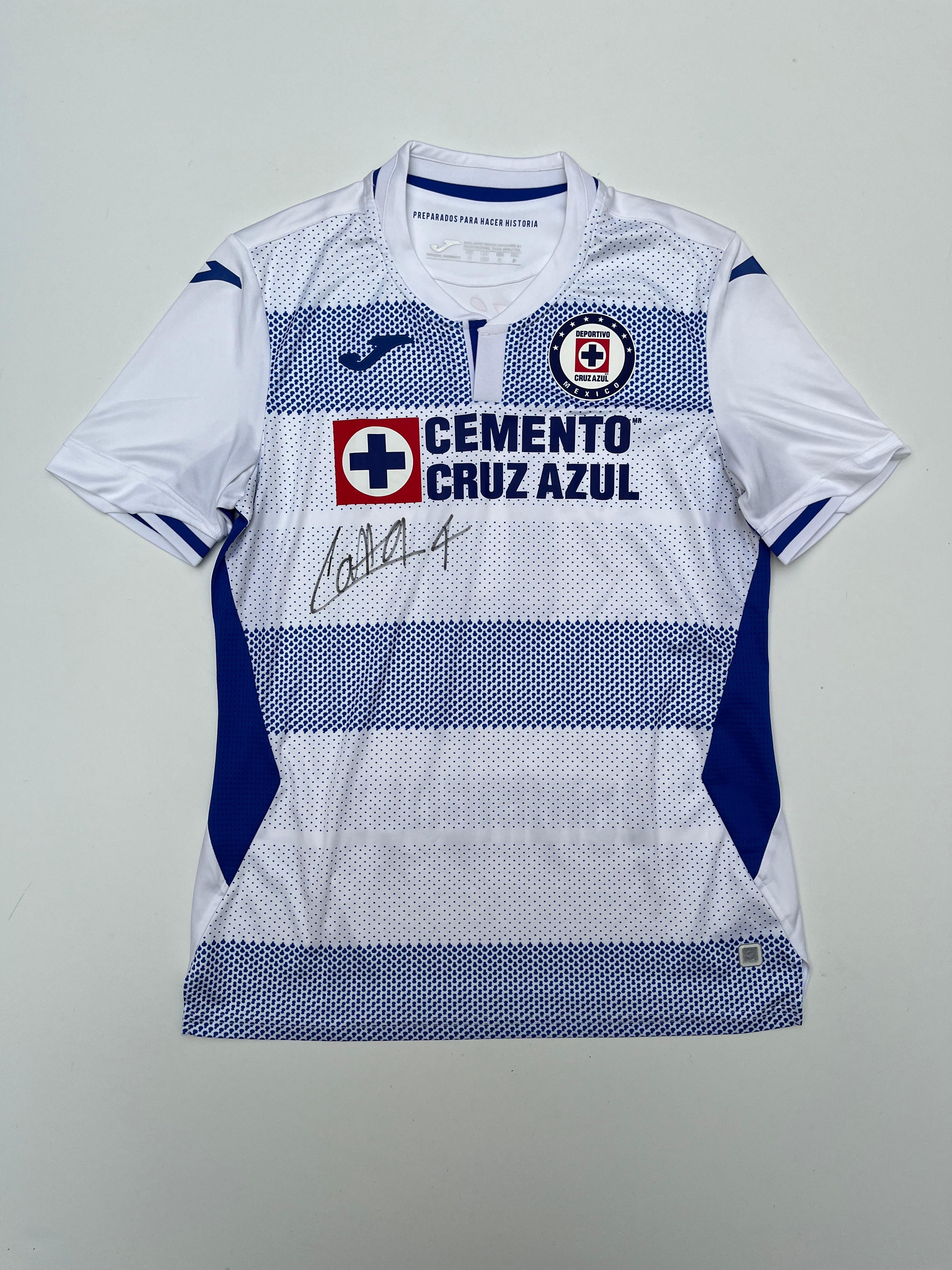 Jersey Cruz Azul Visita 2020 2021 Utilería Autografiado Julio Domínguez(S)