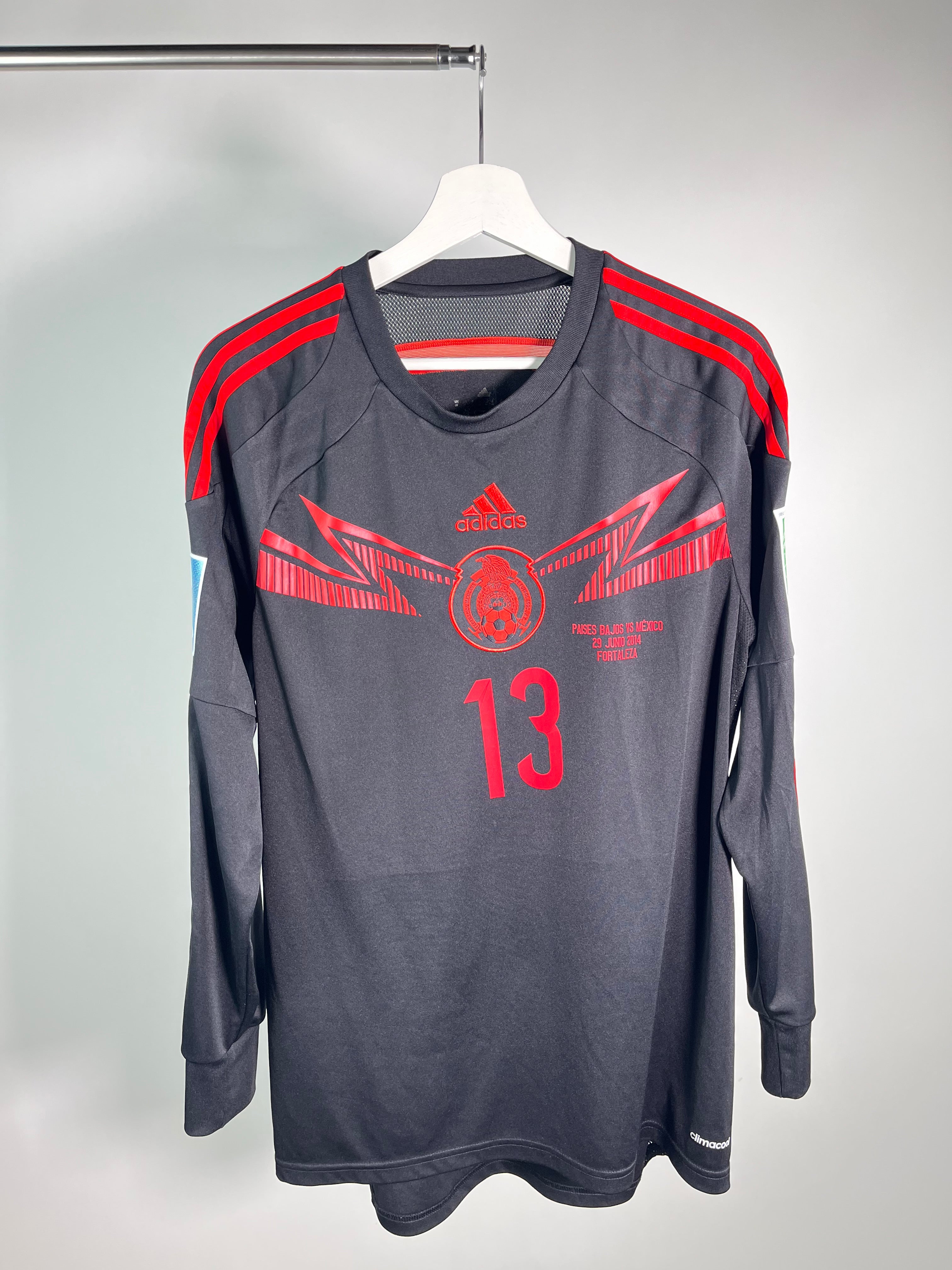 Jersey México Portero 2014 2015 Manga Larga *Match Detail vs Países Bajos* Guillermo Ochoa (M)
