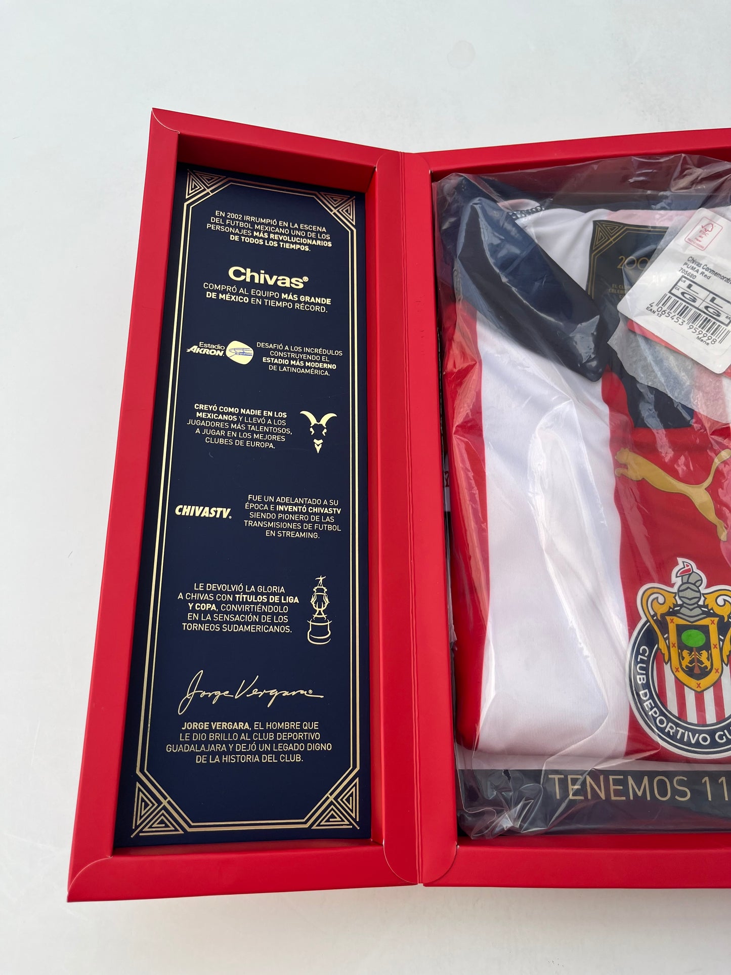 Jersey Chivas Edición Especial 2002 2022 Jorge Vergara *Foliada 4099* Con Caja (L)