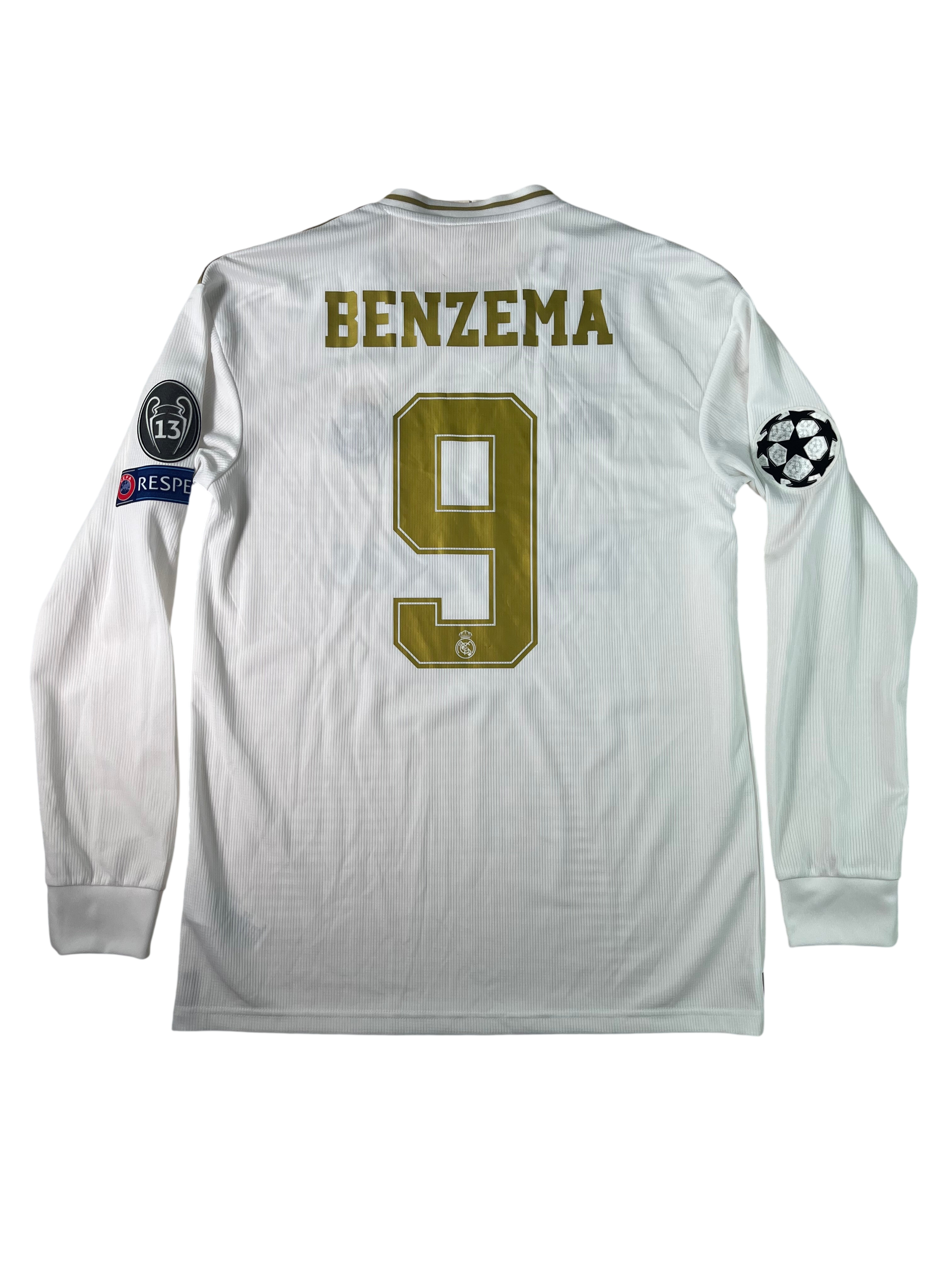 Jersey Real Madrid Local *Champions League* 2019 2020 Manga Larga Karim Benzema (M)
