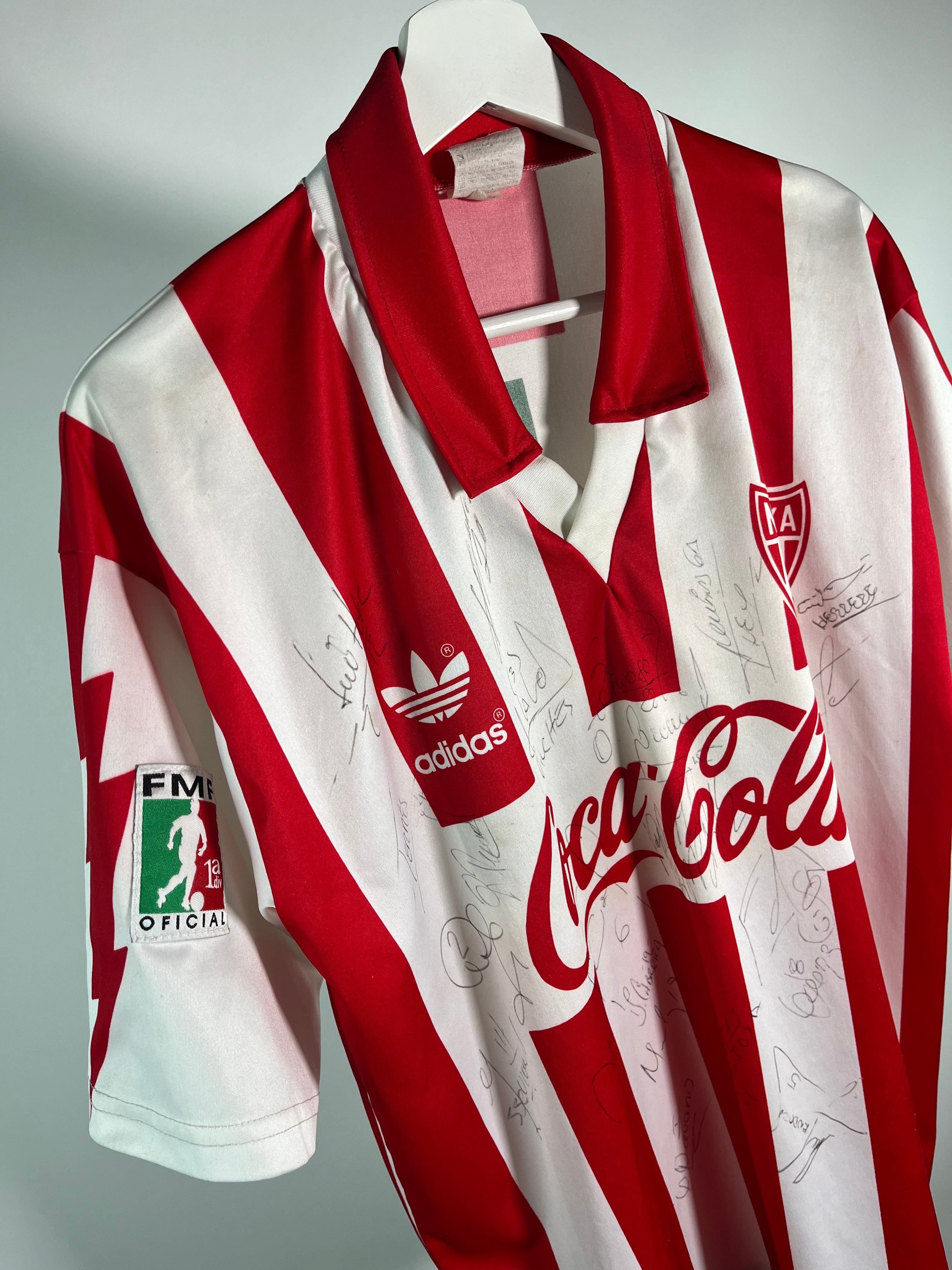 Jersey Necaxa Local 1994 1995 Utilería Octavio Becerril Autografiada (M)