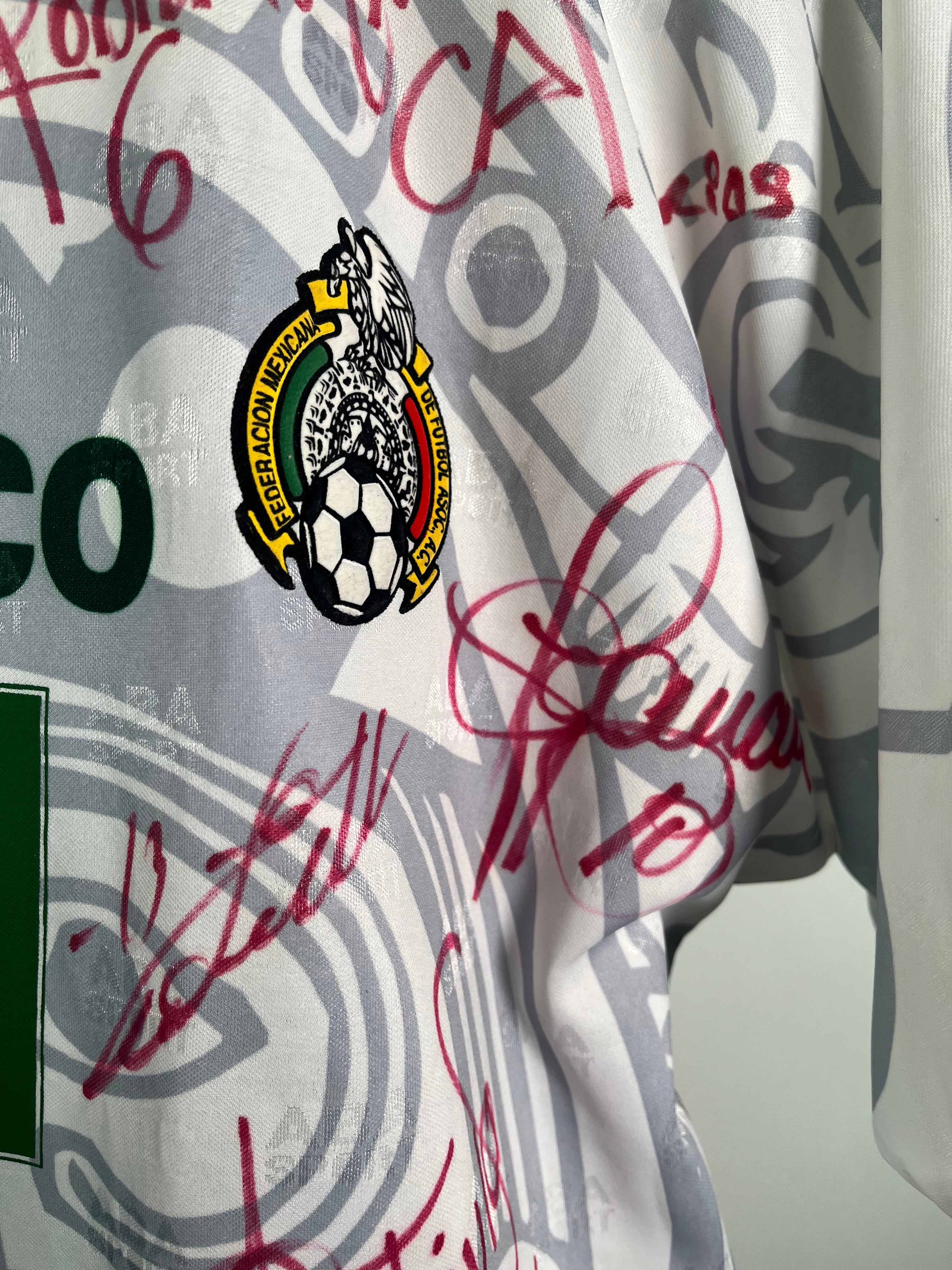 Jersey México Visita 1997 1998 Match Worn Autografiado Edson Astivia (L)
